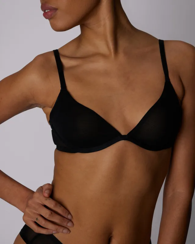 Sheer Comfort Triangle Bra | Silky Mesh | Archive (Eightball) sold by Parade