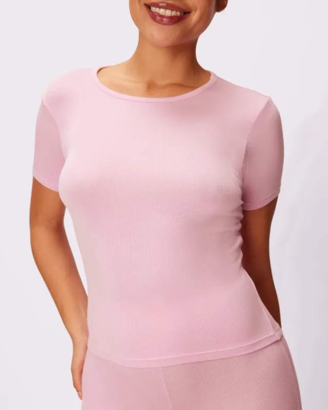 Comfort Rib Short Sleeve | Lush Rib  | Archive (Cupid) sold by Parade