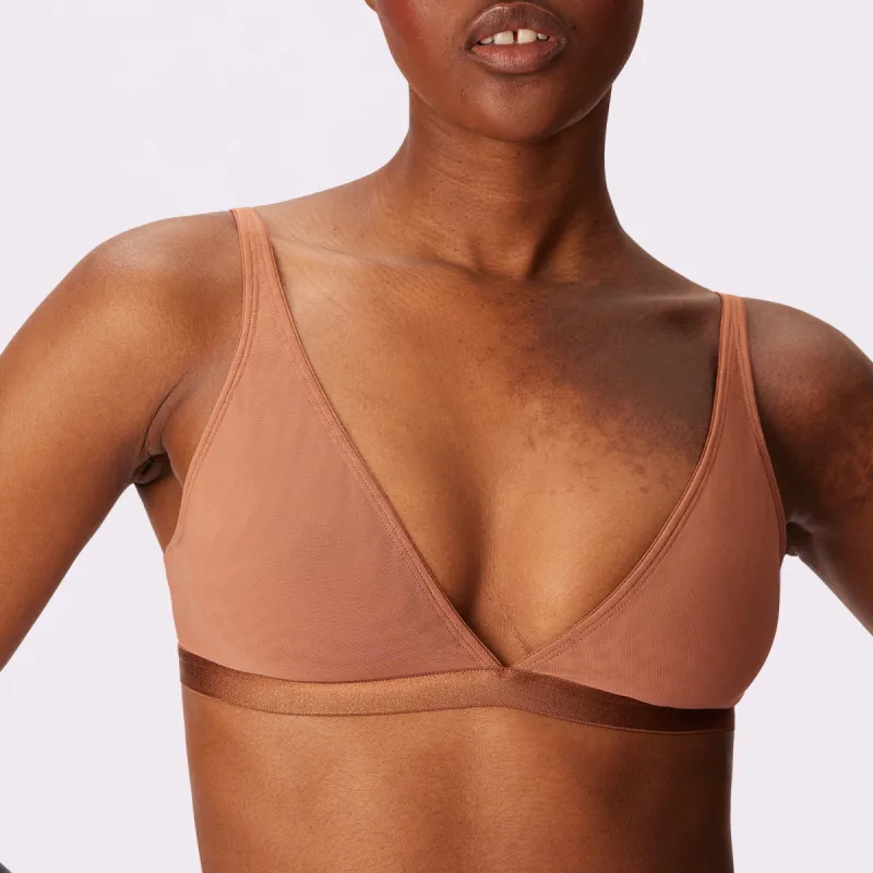 Plunge Bralette | Silky Mesh | Archive (Jasper) sold by Parade