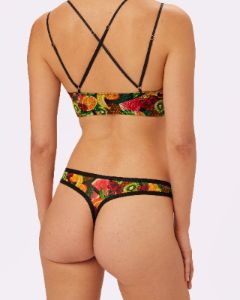 XS High Cut Thong | Silky Mesh | Archive (Sangria) sold by Parade