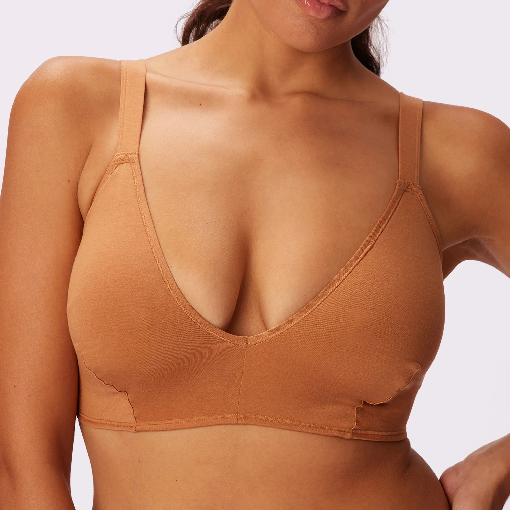 Vintage Soft Triangle Bralette | New:Cotton | Archive (Toast) sold by Parade