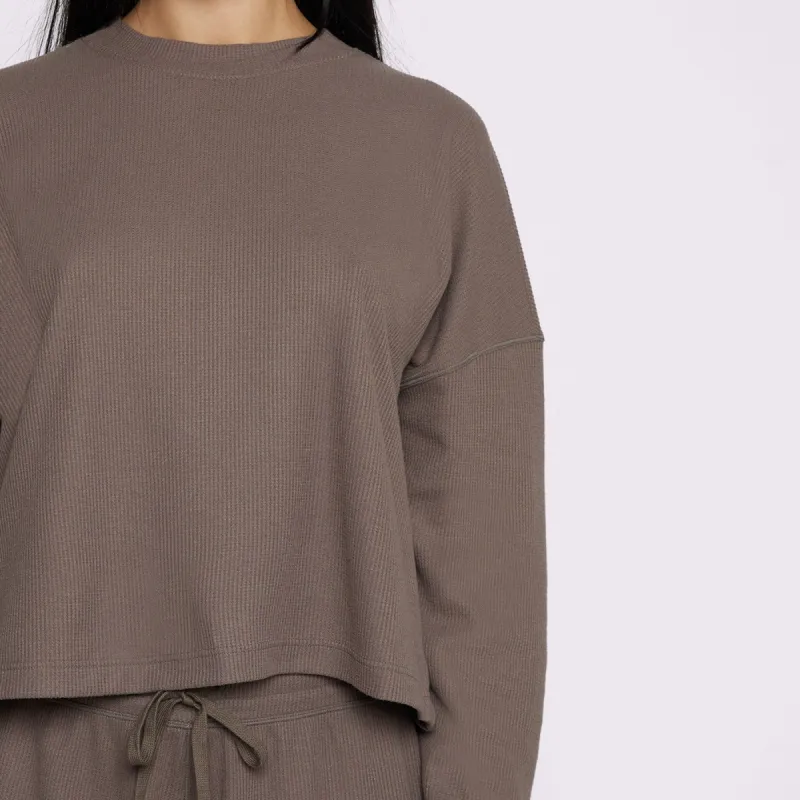 Cozy Crewneck | Cozy Waffle | Archive (Truffle) sold by Parade