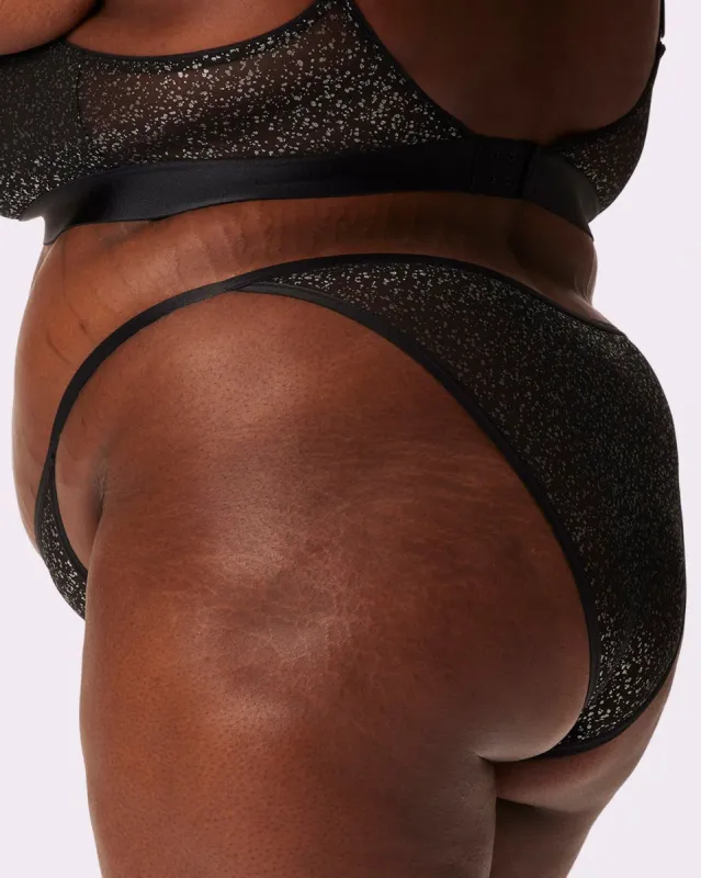 String Cheeky | Silky Mesh | Archive (Gunmetal Glitter) sold by Parade