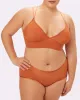 Strappy Longline Bralette | Silky Mesh | Archive (Butterscotch) sold by Parade