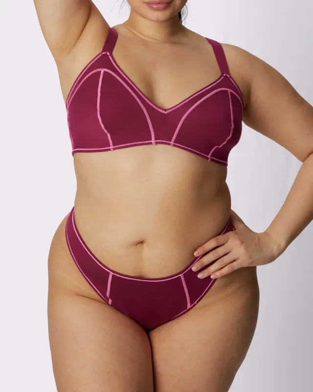 Vintage Soft Triangle Bralette | New:Cotton | Archive (Lambrusco Pop) sold by Parade