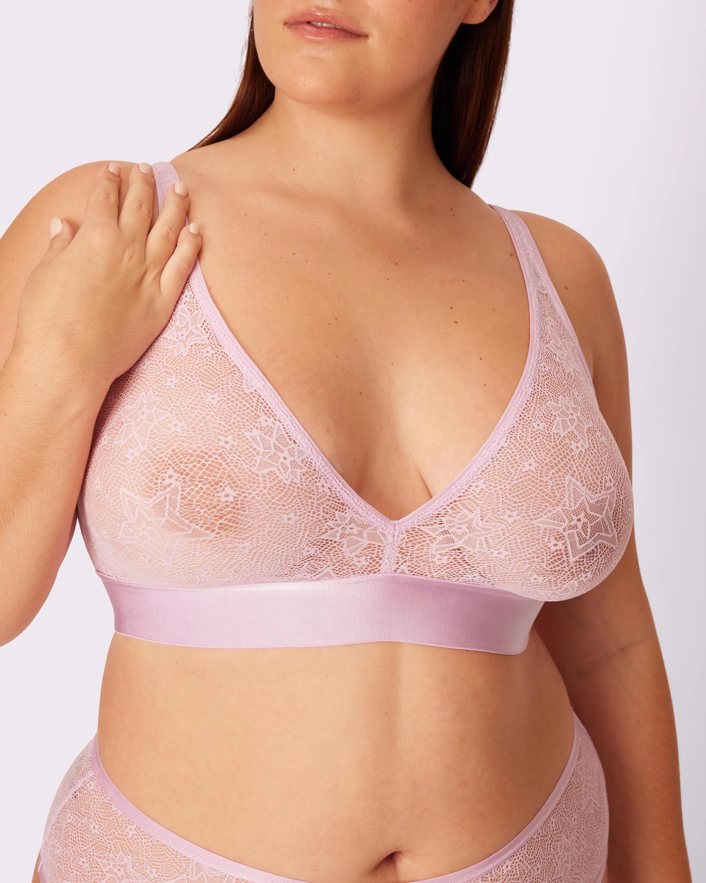 Plunge Bralette | Silky Lace | Archive (Purple Haze Lace) sold by Parade product image thumbnail 3