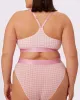 Peekaboo Scoop Bralette | New:Cotton | Archive (Bubble Gum Gingham) sold by Parade
