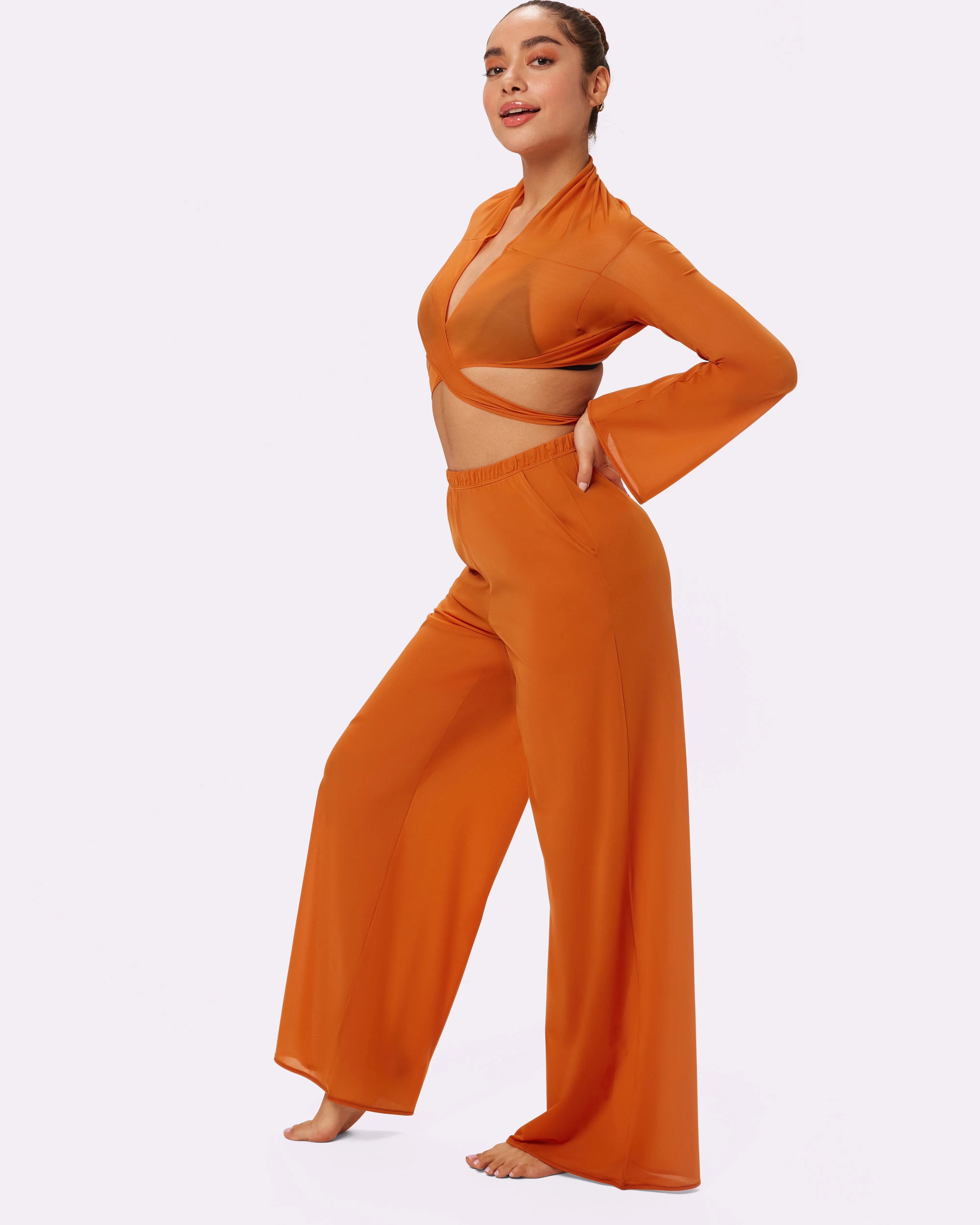 Breezy Wide Leg Pants | Silky Mesh | Archive (Golden Hour) sold by Parade product image thumbnail 3