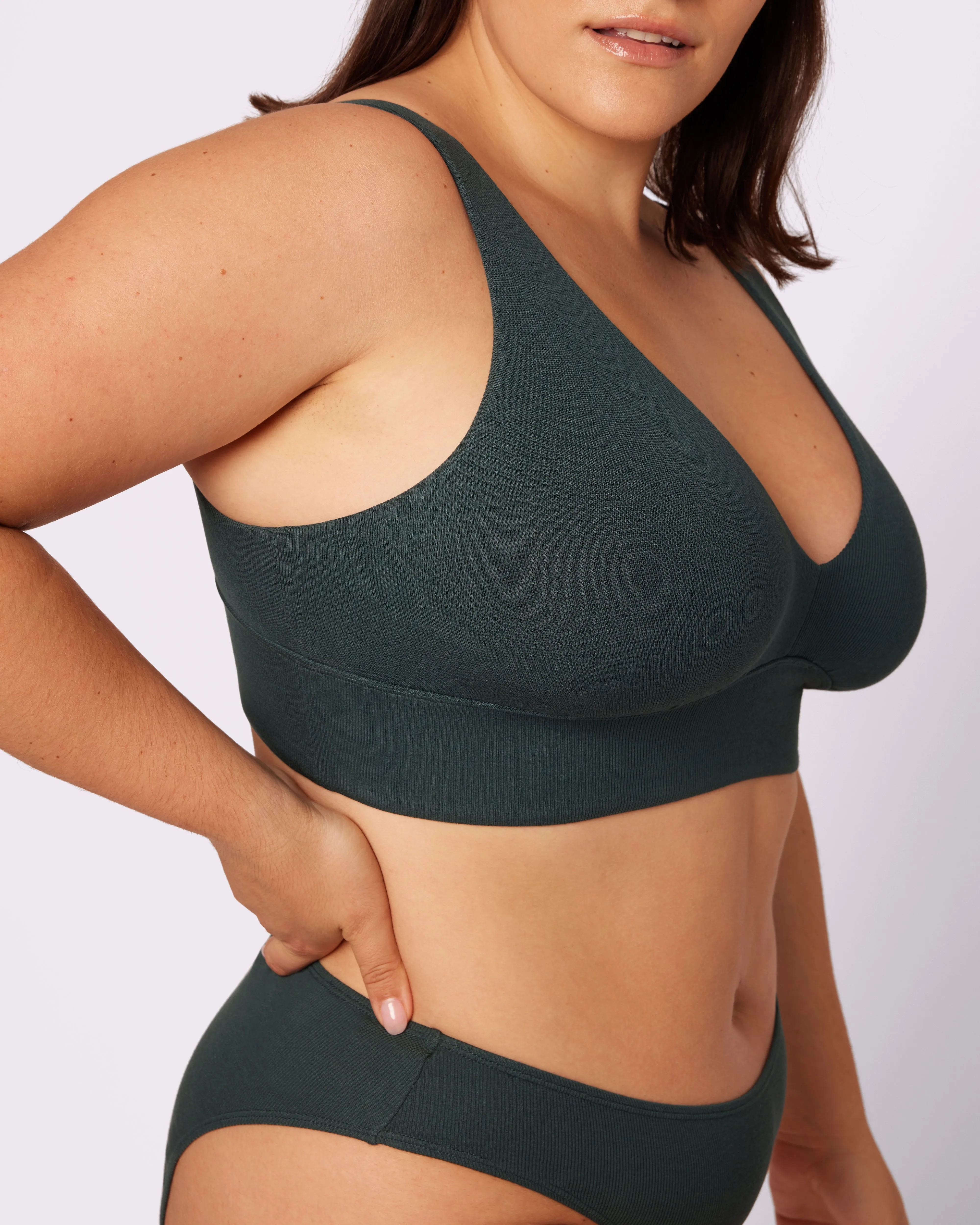 Lush Sculpt Plunge Longline Bralette | Lush Rib (Potion) sold by Parade product image thumbnail 5