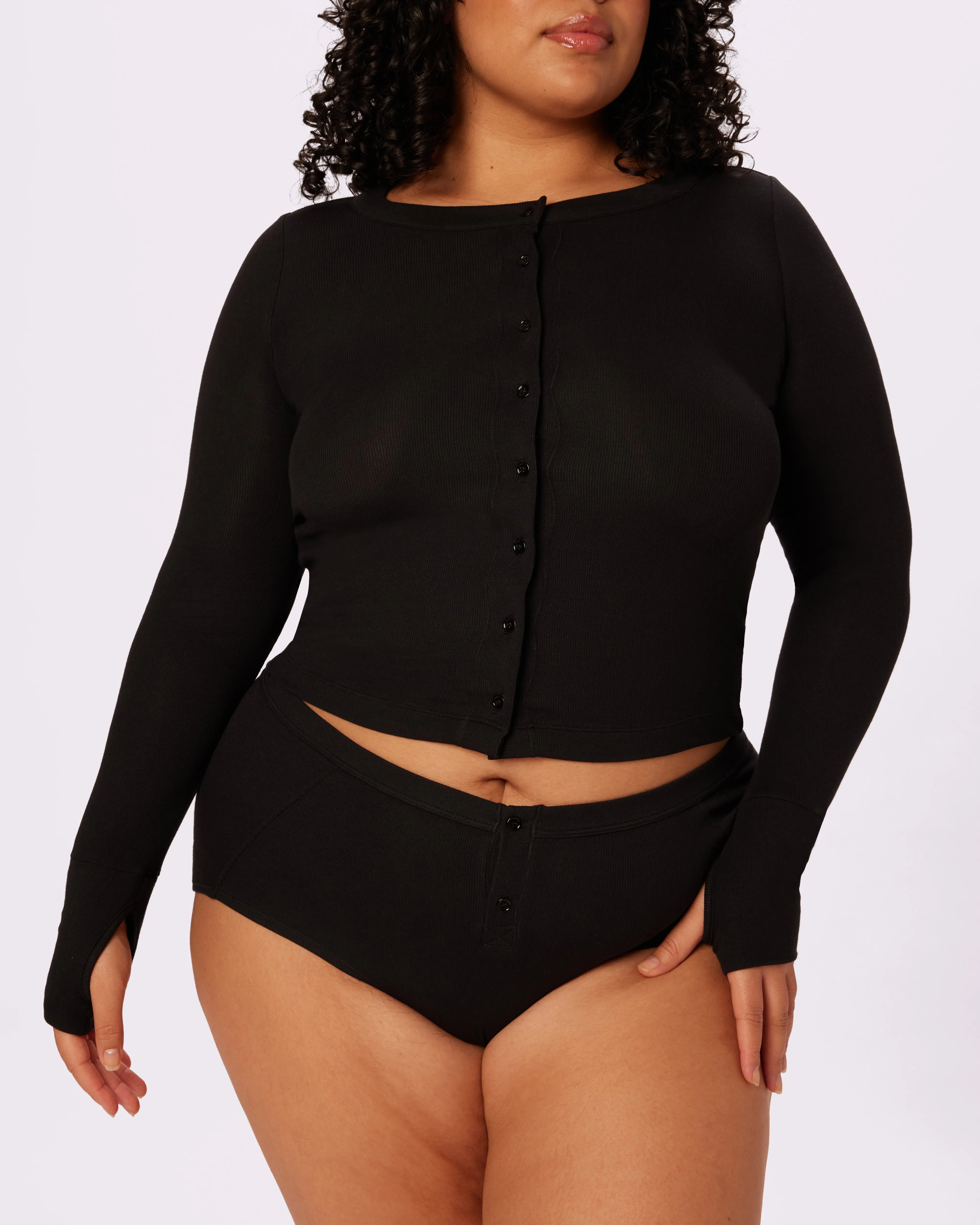 Lush Crop Cardi | Lush Rib (Eightball) sold by Parade