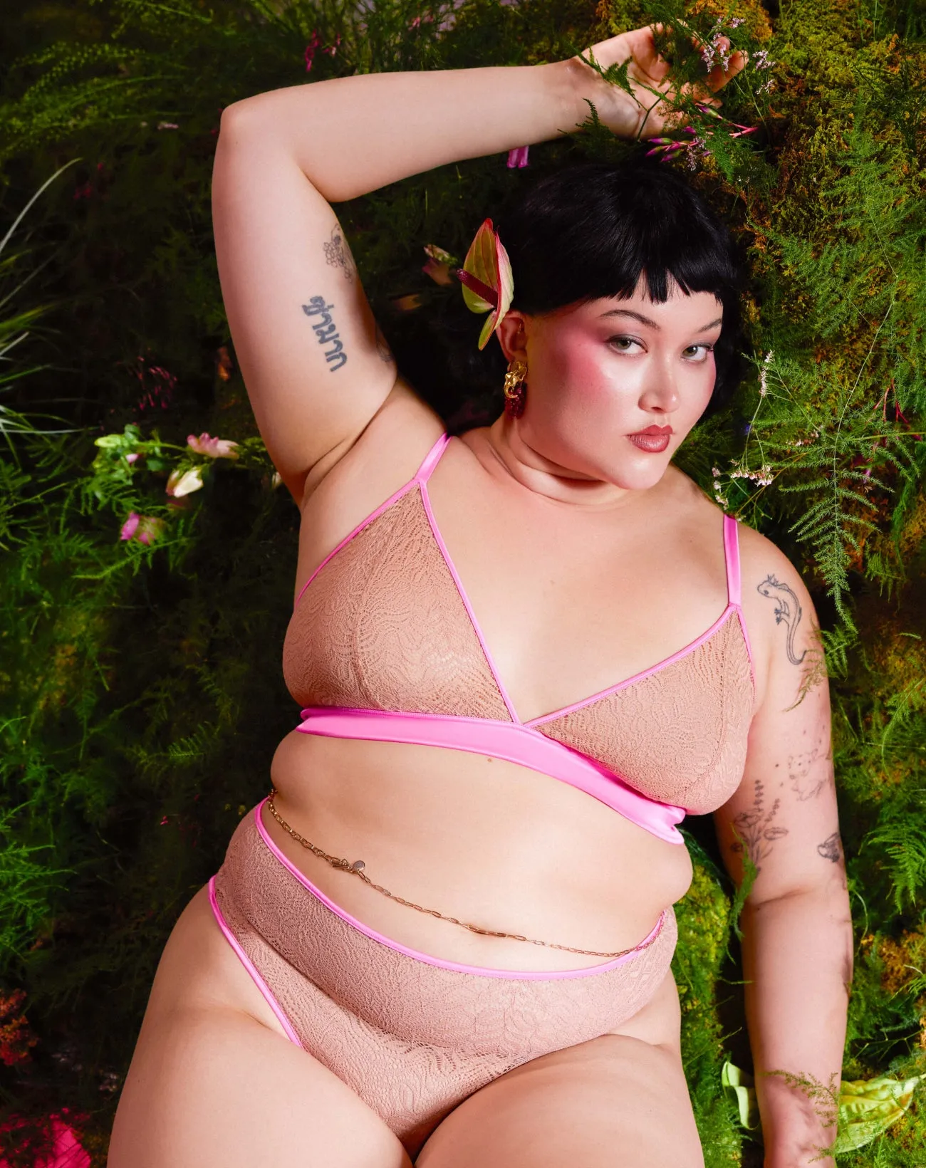 Dusk 'til Dawn Lace Triangle Bralette | Dusk 'til Dawn | Archive (Eraser) sold by Parade