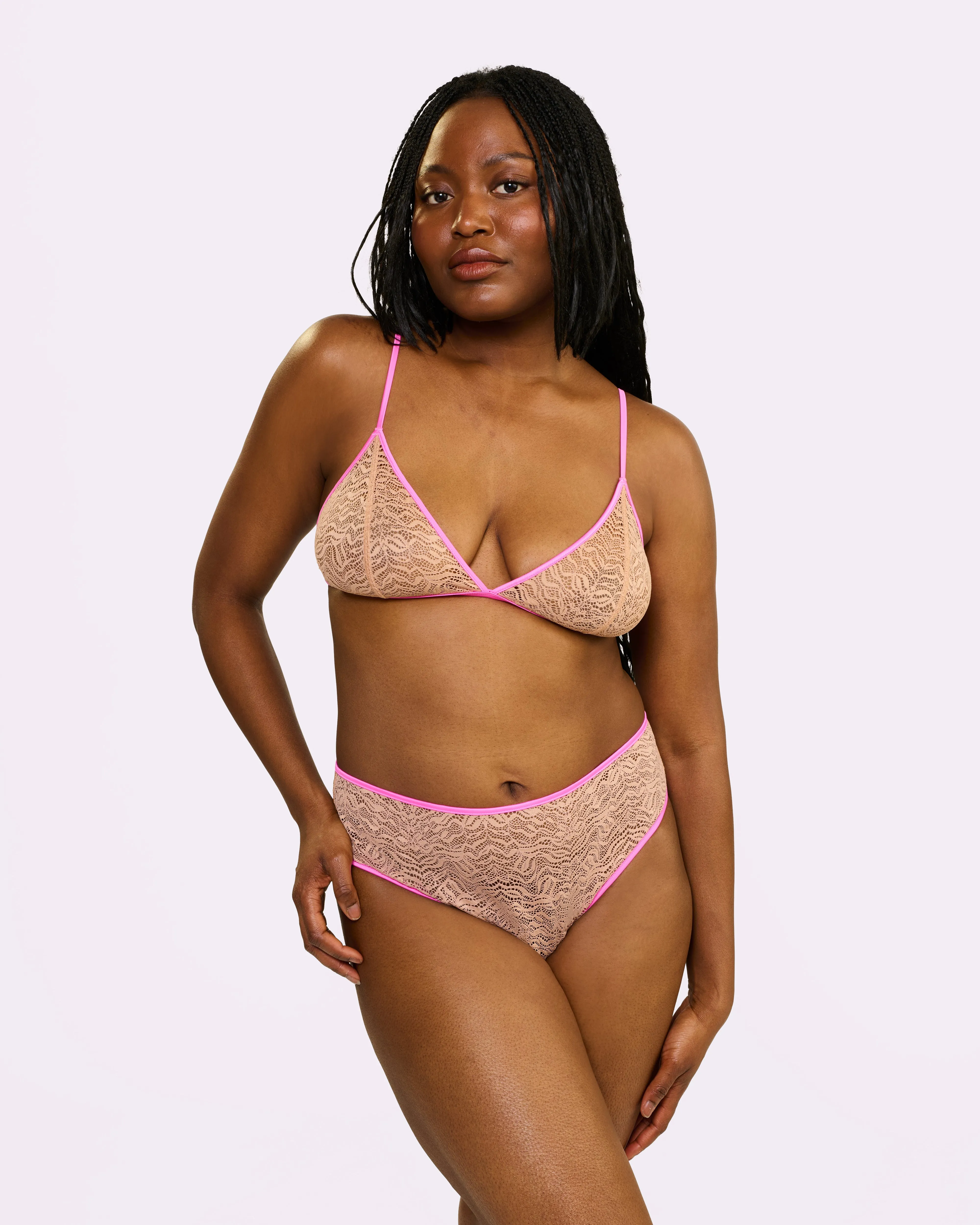 Dusk 'til Dawn Lace Triangle Bralette | Dusk 'til Dawn | Archive (Eraser) sold by Parade product image thumbnail 2