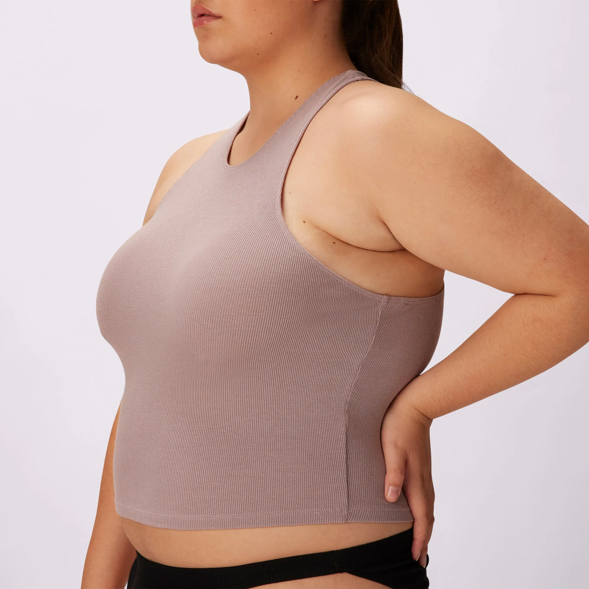 Lush Essential Racer Tank | Lush Rib | Archive (Sandcastle) sold by Parade product image thumbnail 2