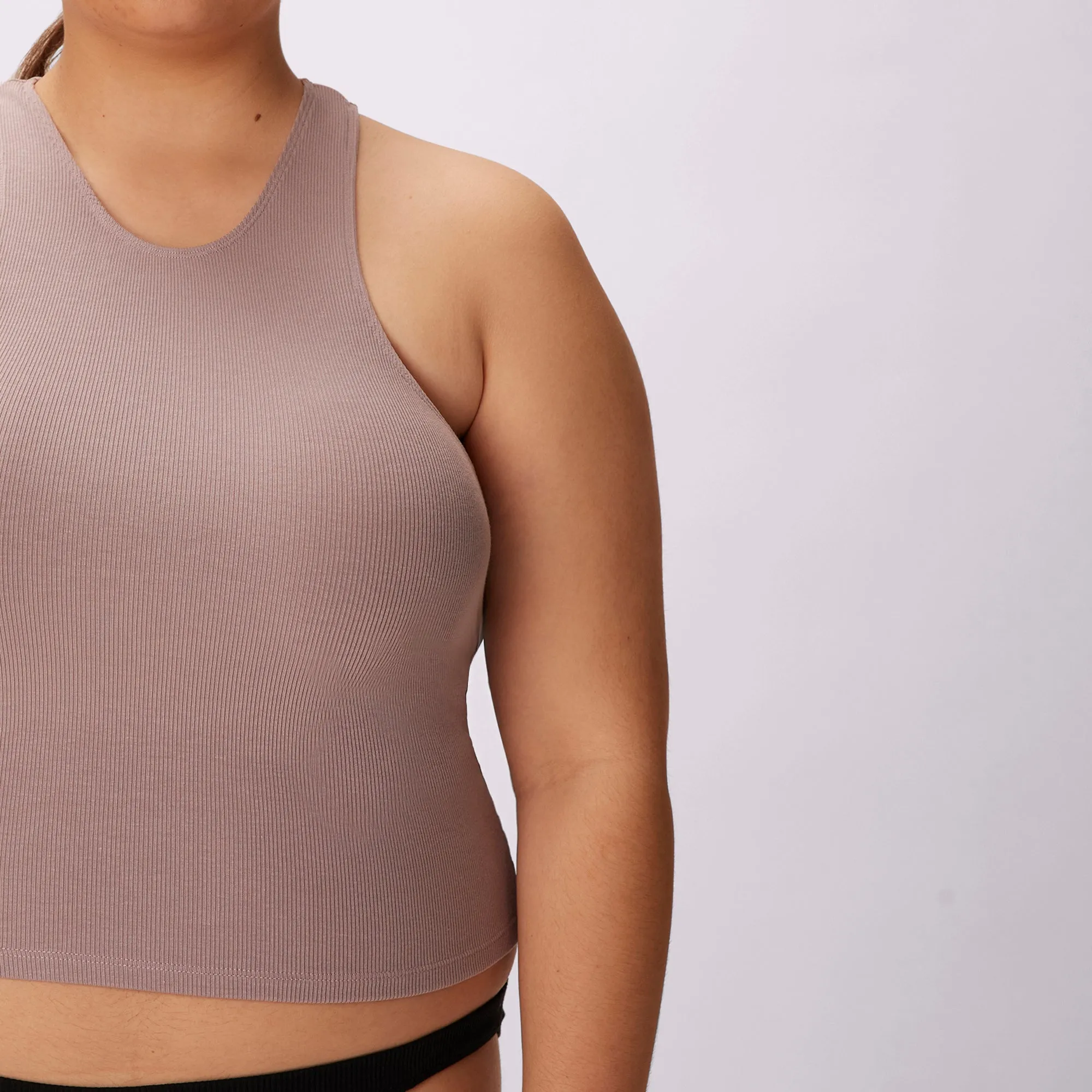 Lush Essential Racer Tank | Lush Rib | Archive (Sandcastle) sold by Parade product image thumbnail 3