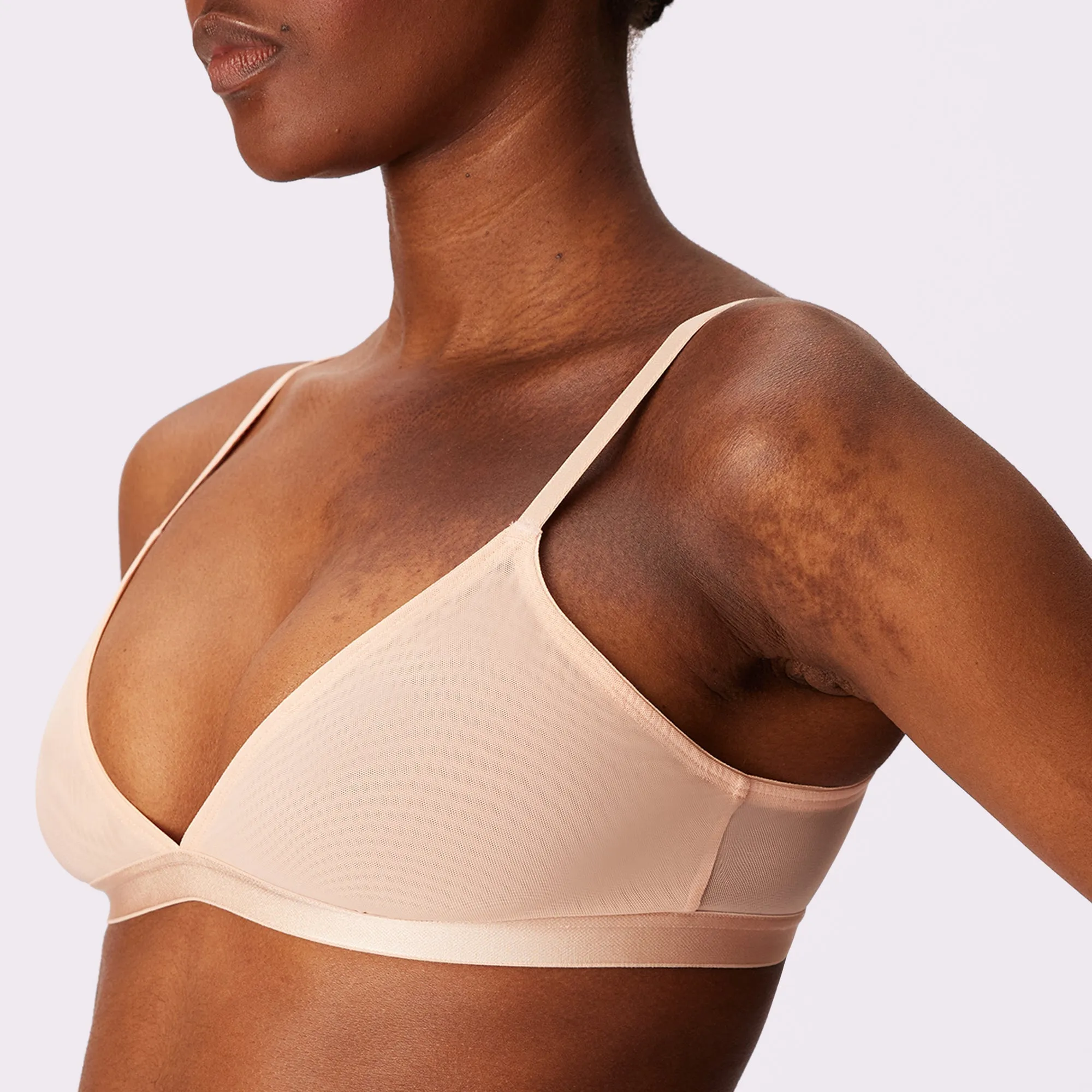 Triangle Bralette | Silky Mesh | Archive (Sand) sold by Parade product image thumbnail 2