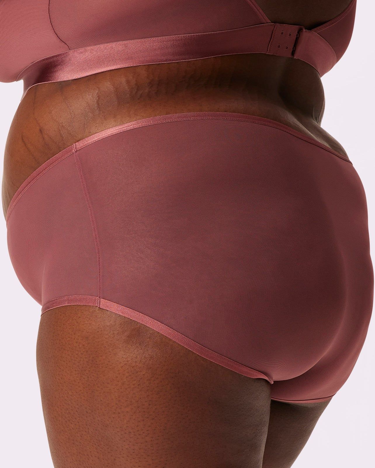 XS High Rise Boyshort | Silky Mesh | Archive (Roseglow) sold by Parade