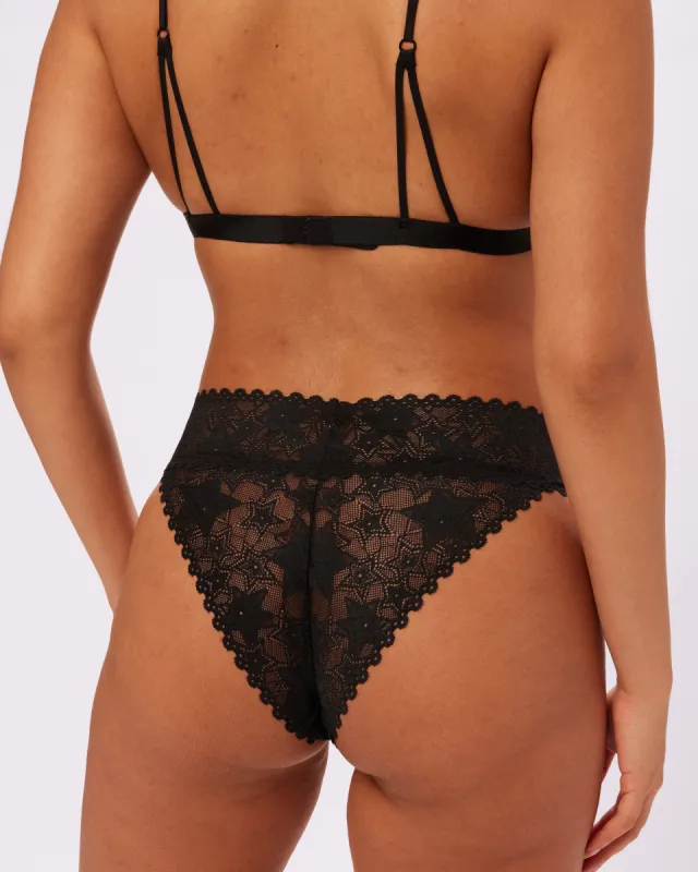 Perfect Lace Cheeky | Soft Lace in Stars (Eightball) sold by Parade