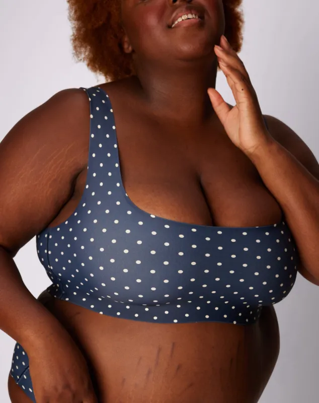Support Lift Scoop Bralette | Seamless Universal | Archive (Navy Dot) sold by Parade