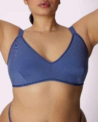 M Vintage Soft Triangle Bralette | New:Cotton | Archive (Dew Drop) sold by Parade