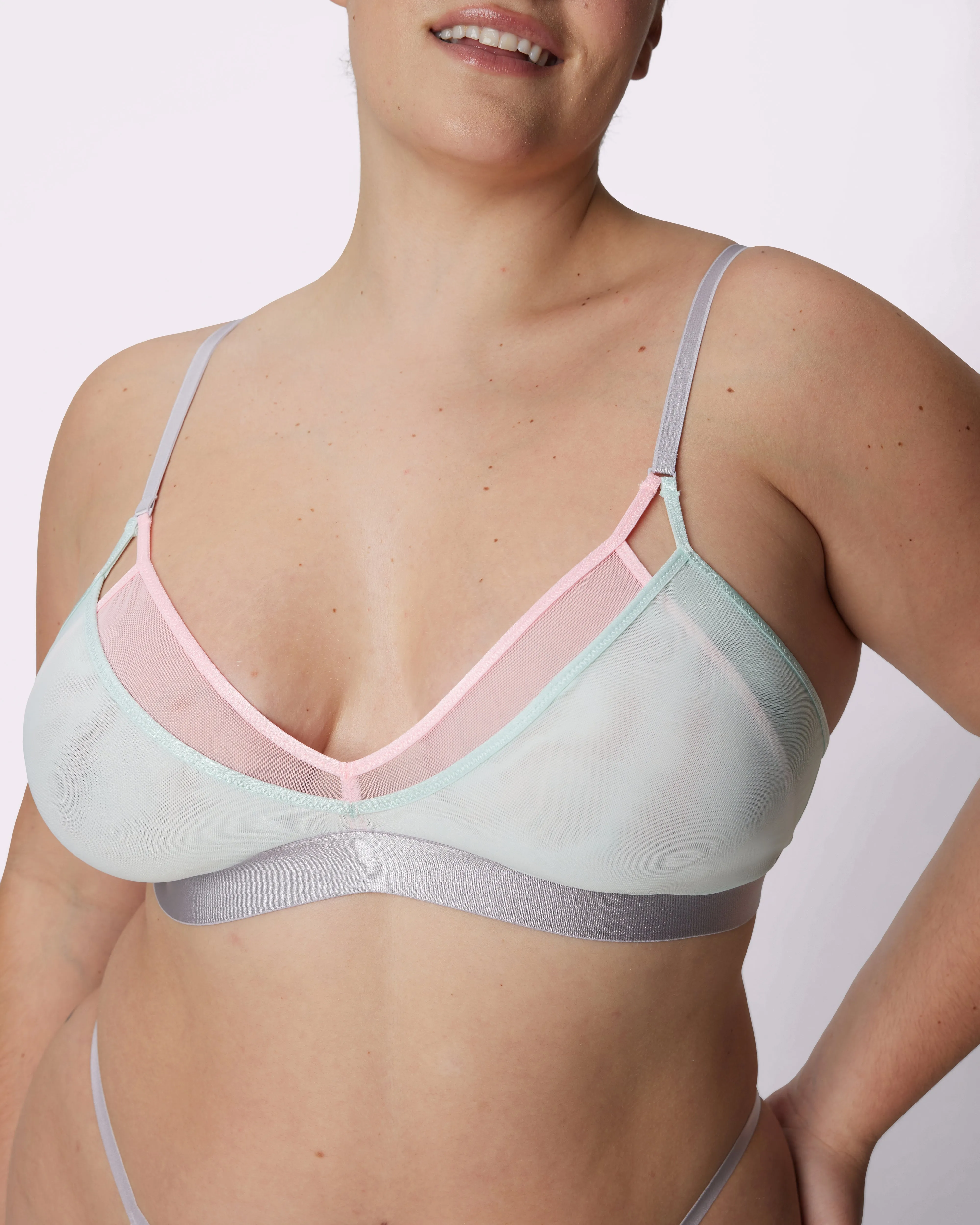 Sexy Layered Mesh Bralette | Silky Mesh | Archive (Sleepover) sold by Parade product image thumbnail 2