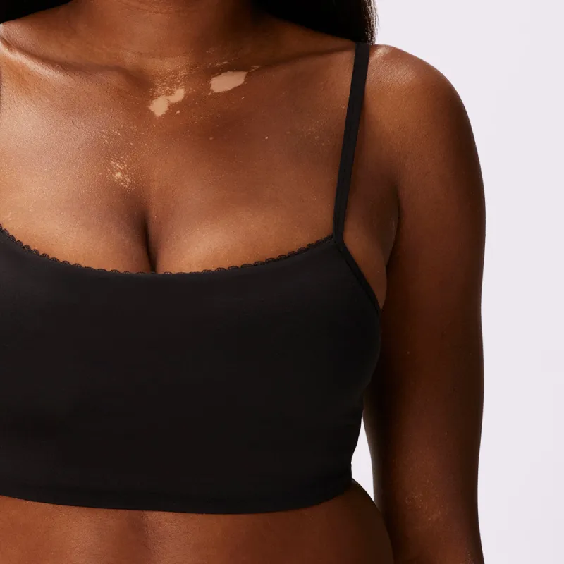 Flirty Lace Scoop Longline Bralette | New:Cotton | Archive (Eightball) sold by Parade