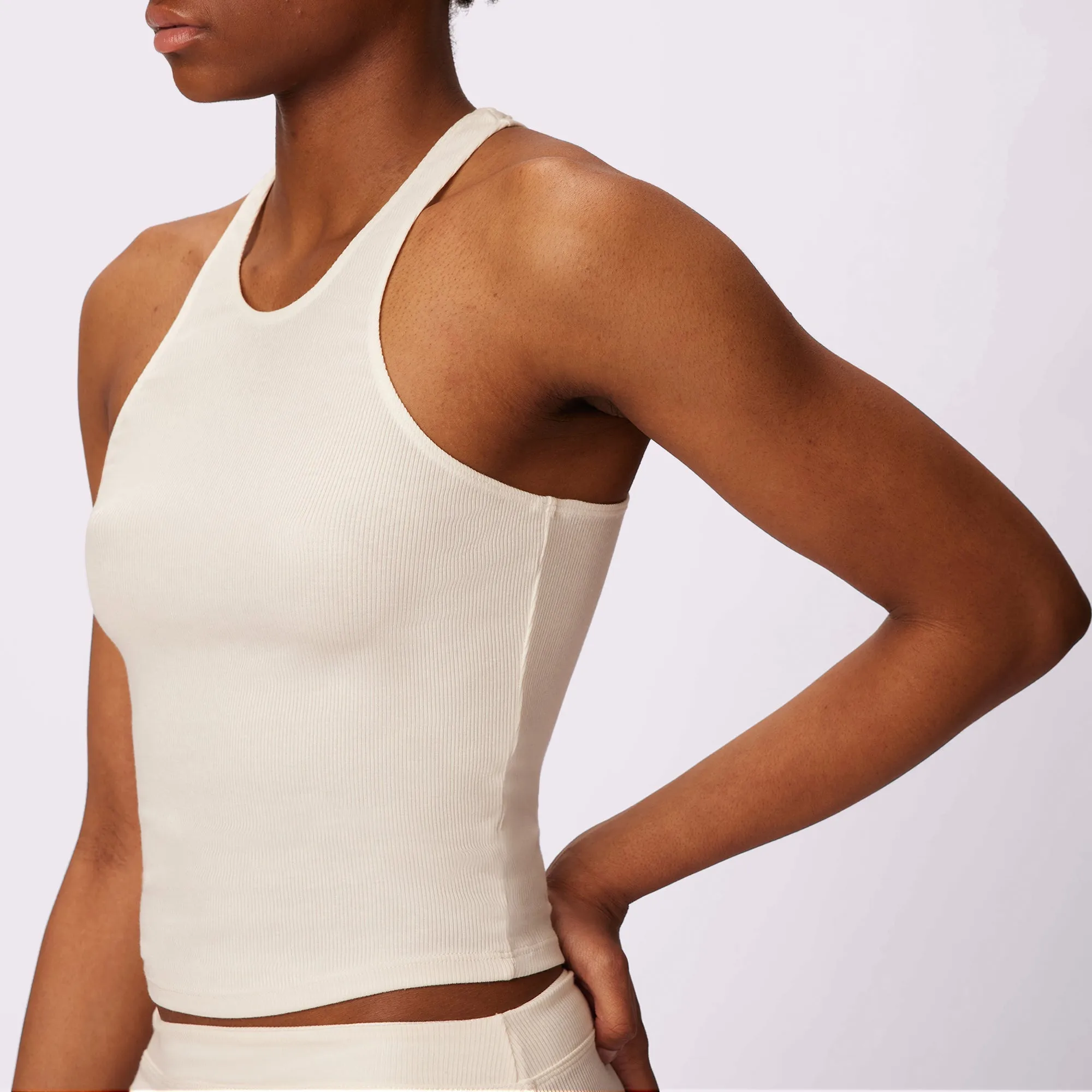 Lush Essential Racer Tank | Lush Rib | (Cloud) sold by Parade product image thumbnail 3