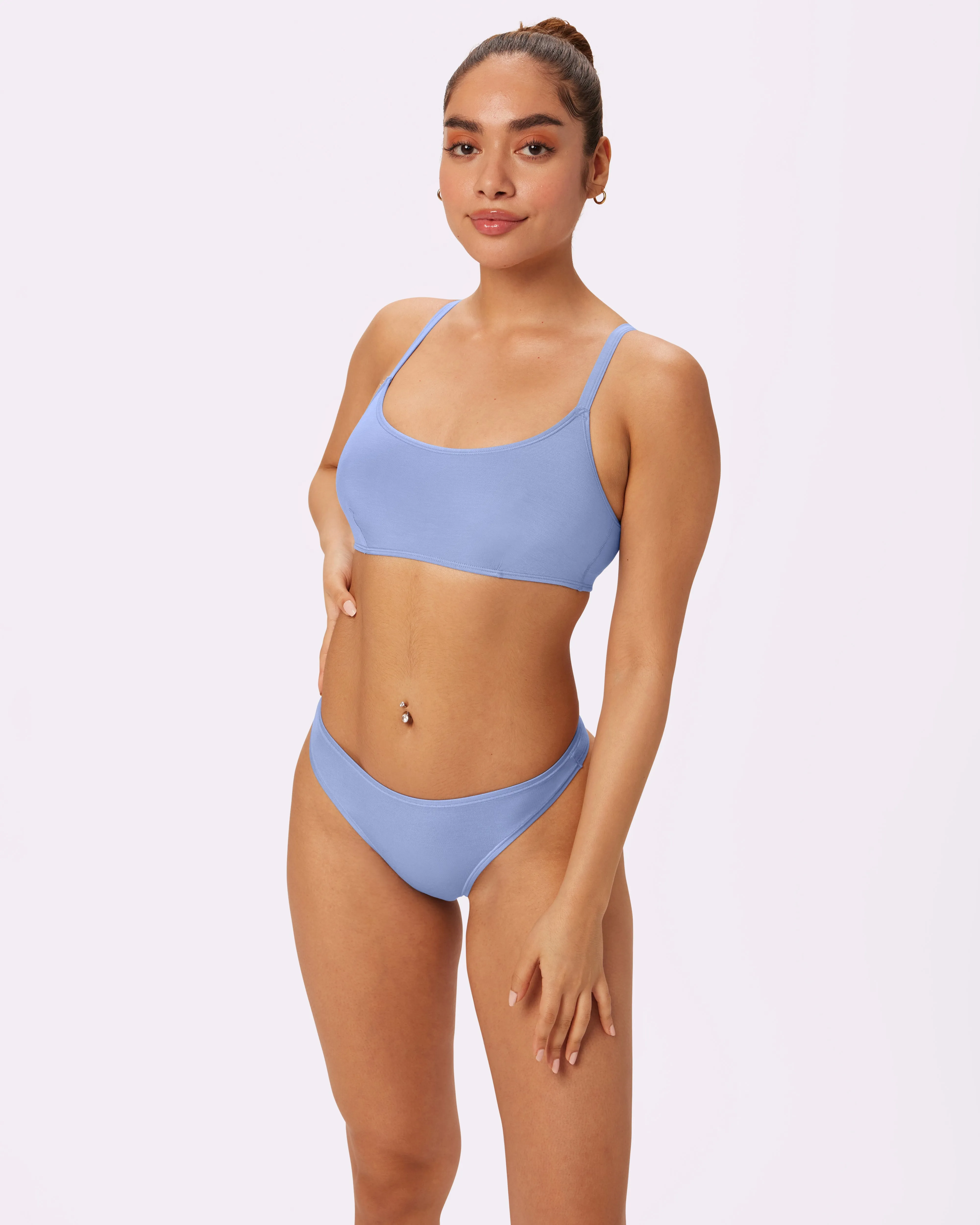 Vintage Soft Scoop Bralette | New:Cotton (Bubble Bath) sold by Parade