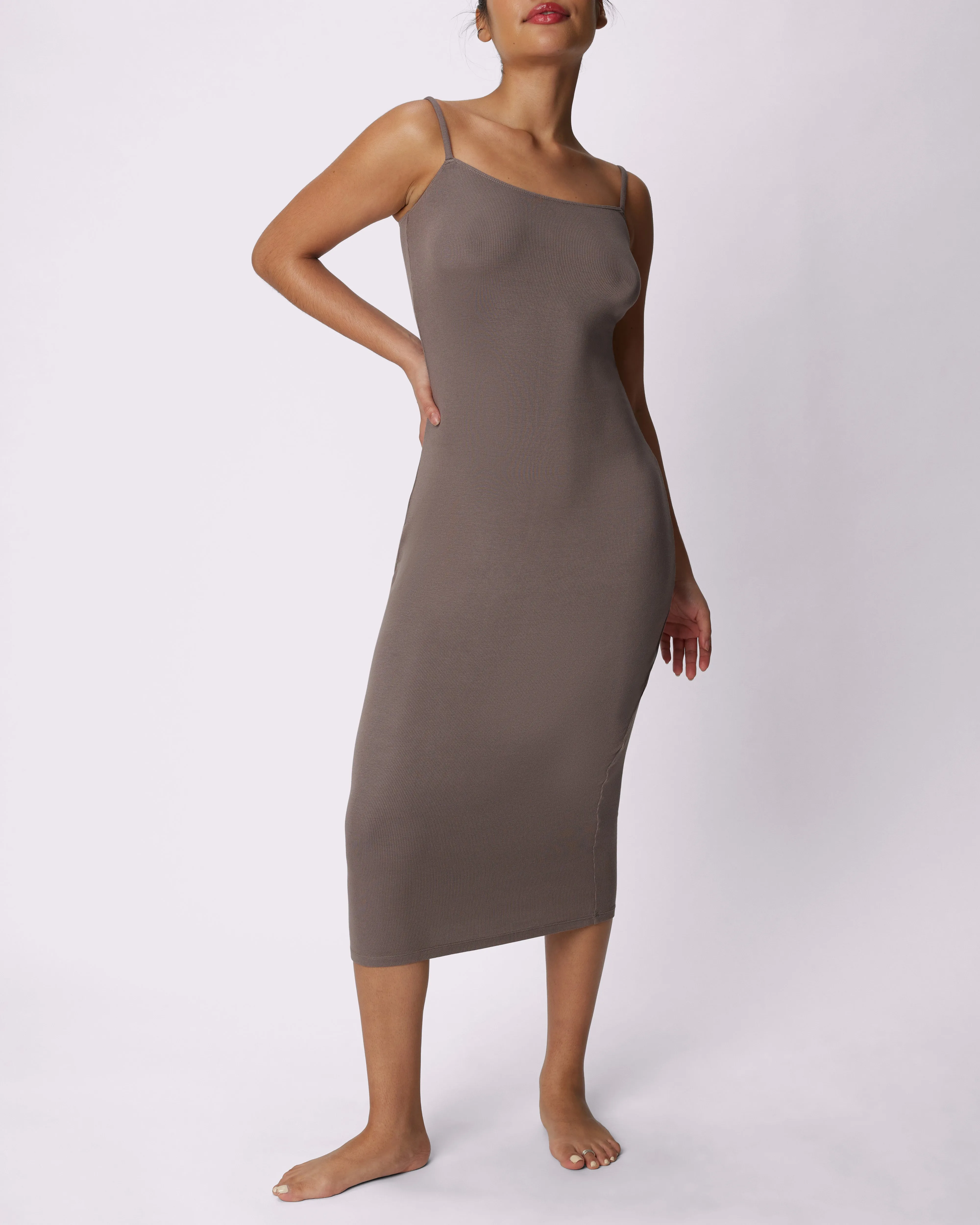 Perfect Rib Dress | Lush Rib | Archive (Truffle) sold by Parade
