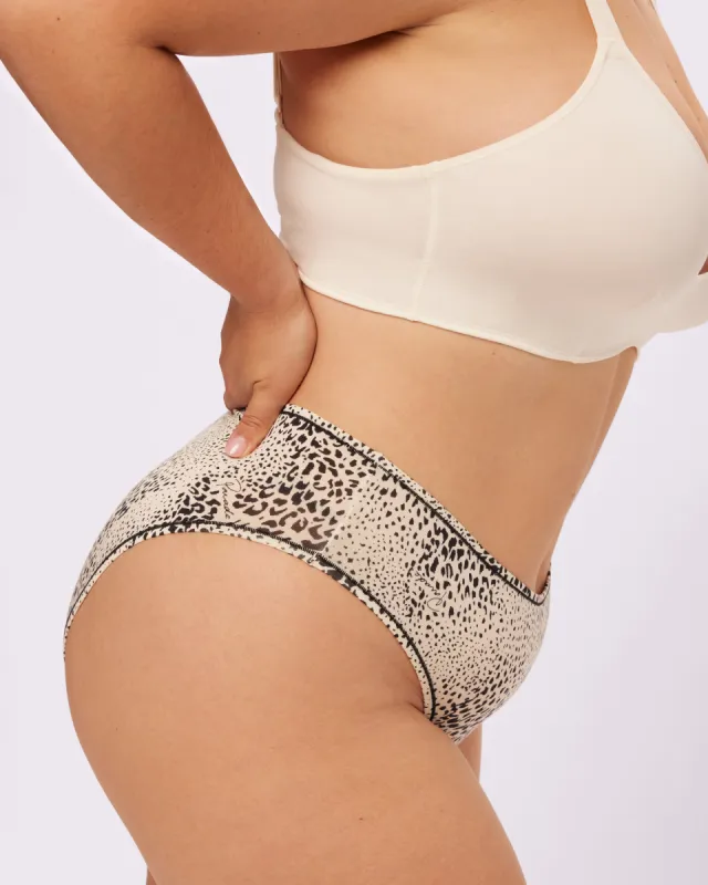 Vintage High Rise Brief | New:Cotton (Baby Leopard) sold by Parade