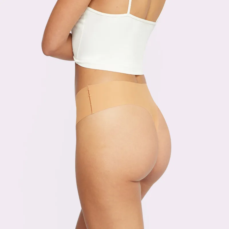 Invisible High Rise Thong | Seamless Universal (Toast) sold by Parade