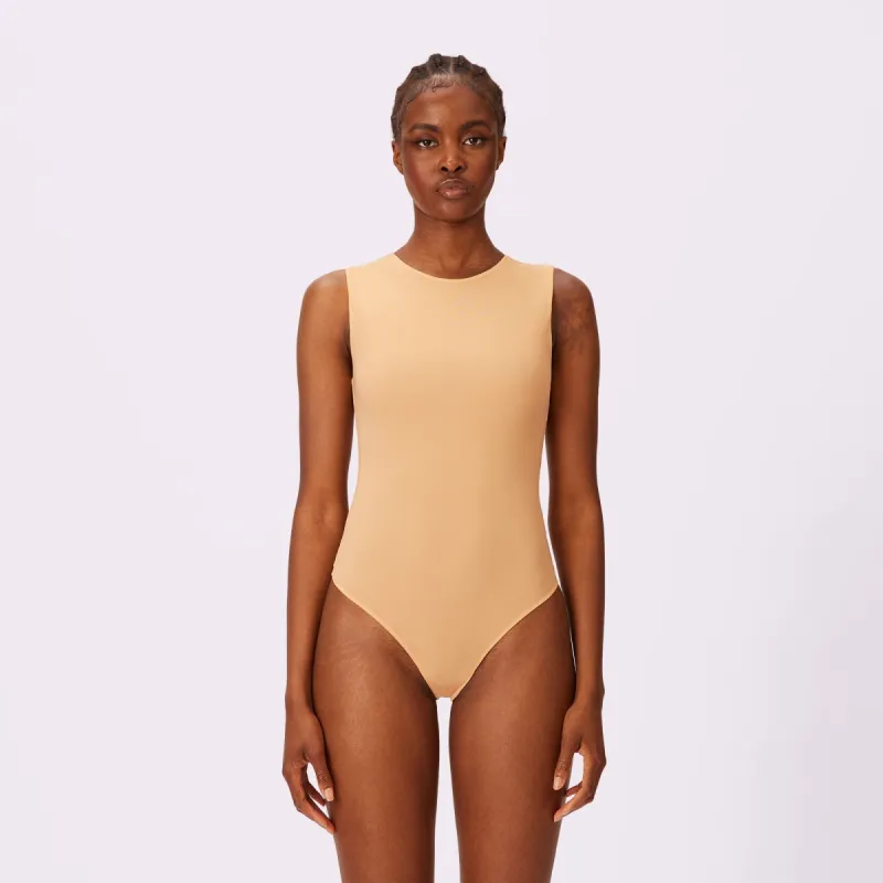 M Luxe Sleeveless Bodysuit | Silky Mesh | Archive (Cinnamon Roll) made by Parade
