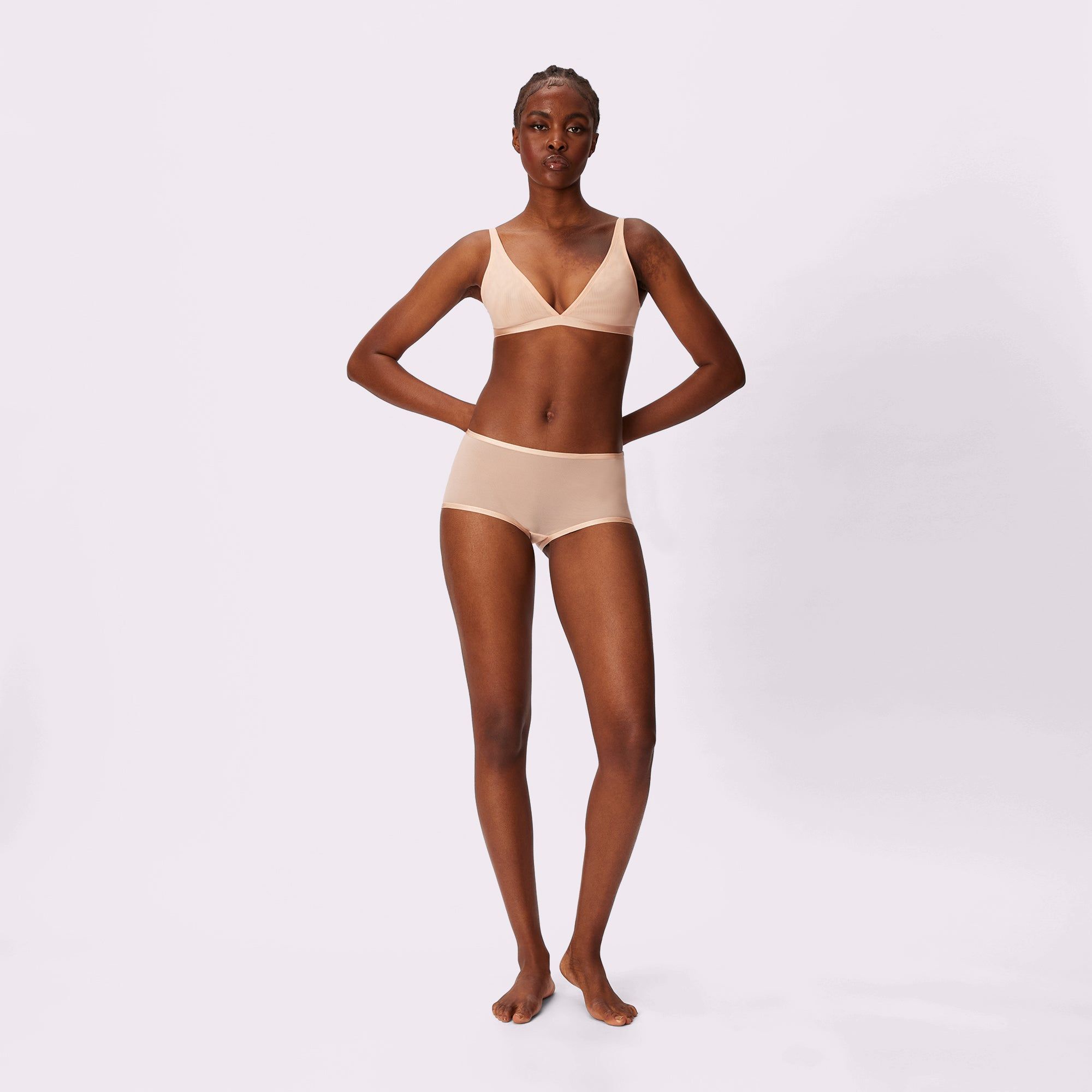 XS High Rise Boyshort | Silky Mesh | Archive (Sand) sold by Parade product image thumbnail 4