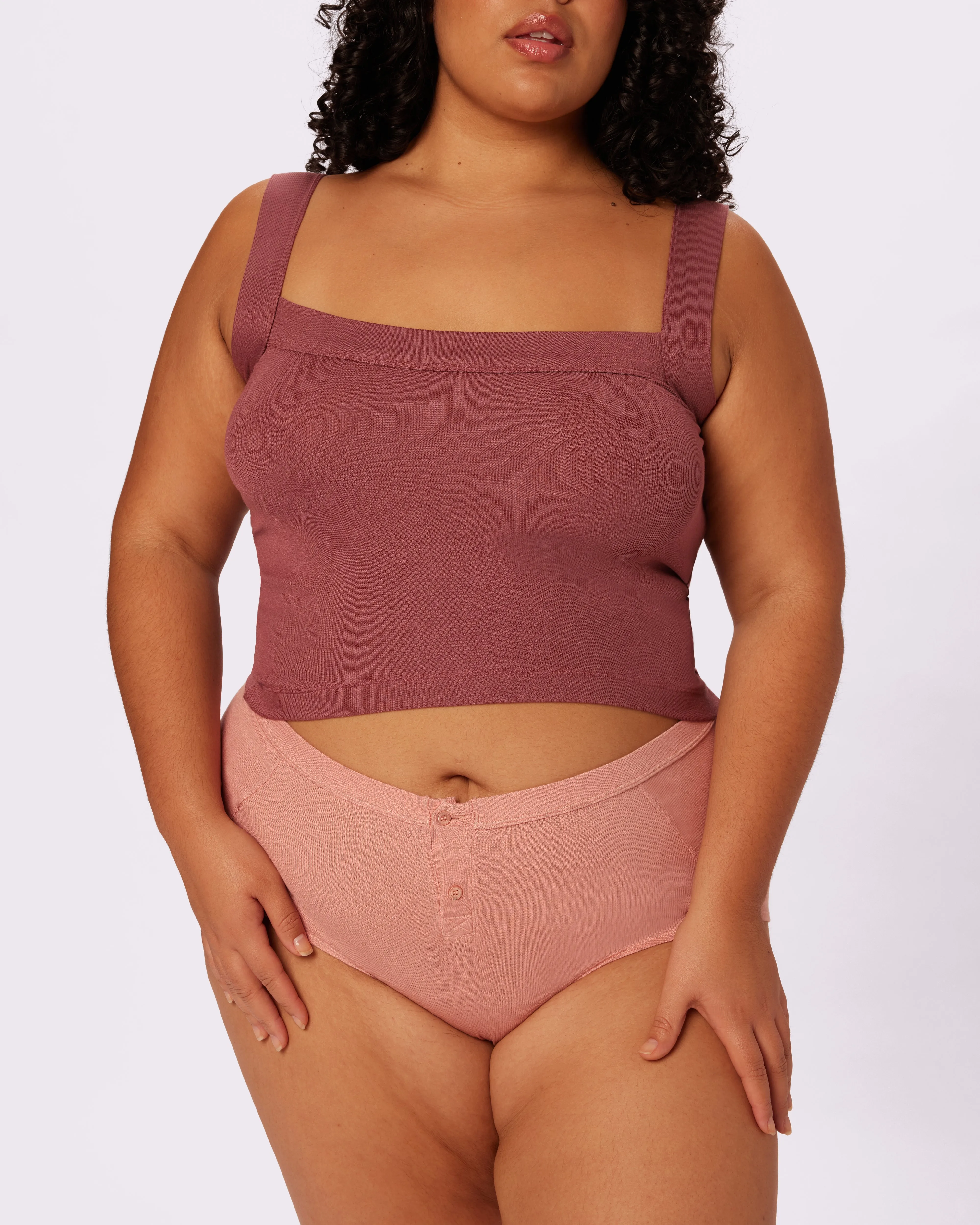 Perfect Rib Cami | Lush Rib | Archive (Roseglow) sold by Parade