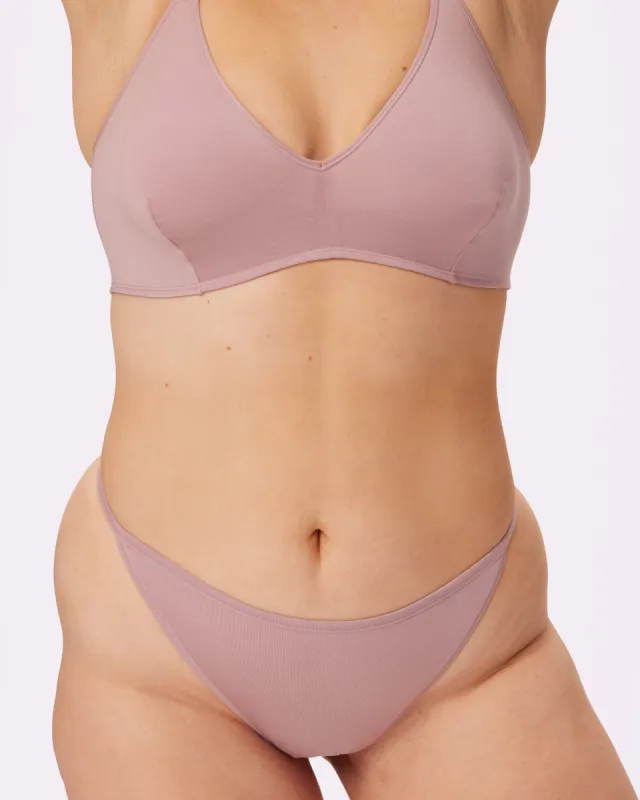 Comfy V-String Thong | New:Cotton | Archive (Dusty Rose) sold by Parade