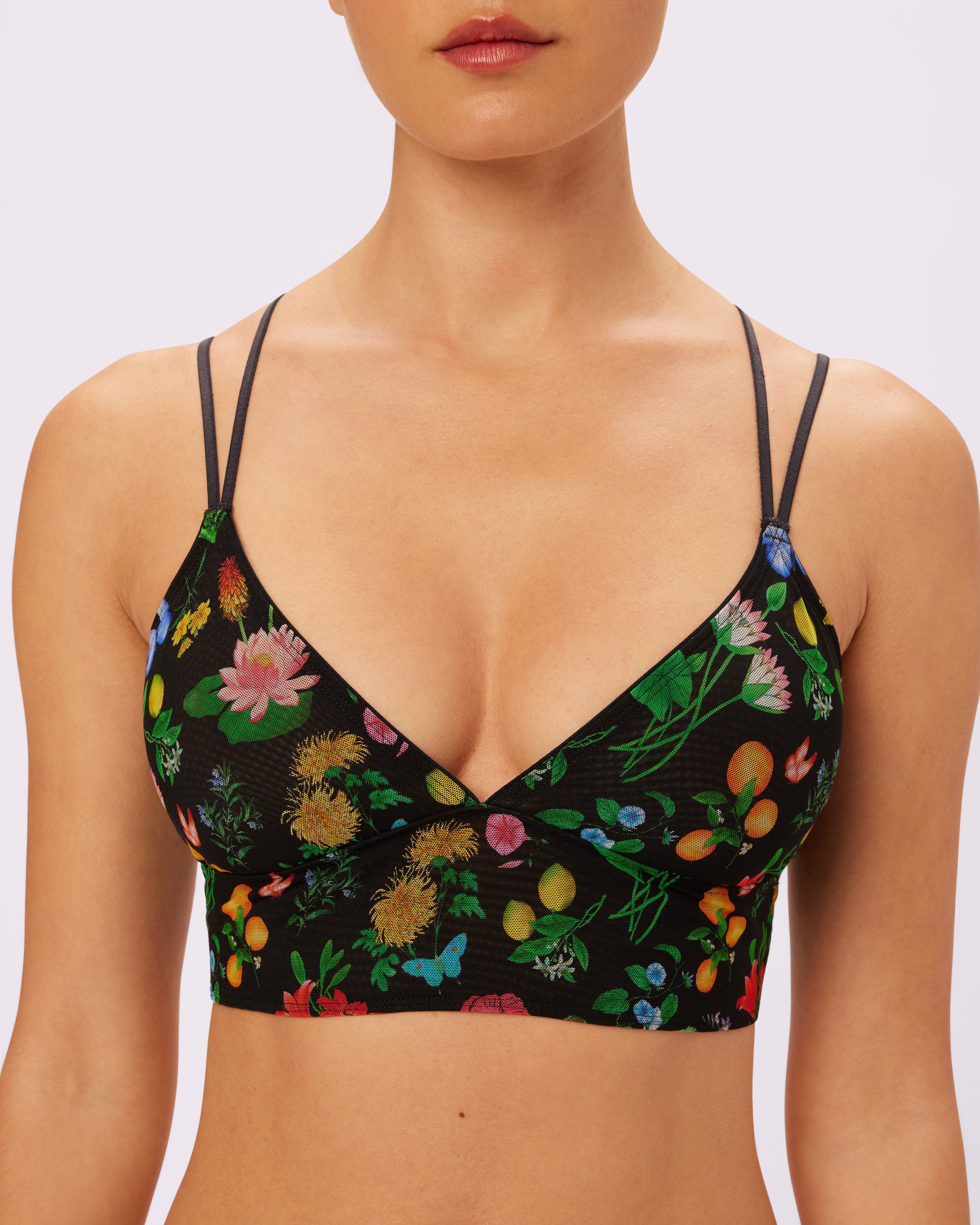 0+ Strappy Longline Bralette | Silky Mesh | Archive (Moody Meadow) sold by Parade product image thumbnail 3