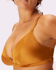 1+ Luminous Glow Triangle Bralette | Glow Satin  | Archive (Burnt Gold) sold by Parade