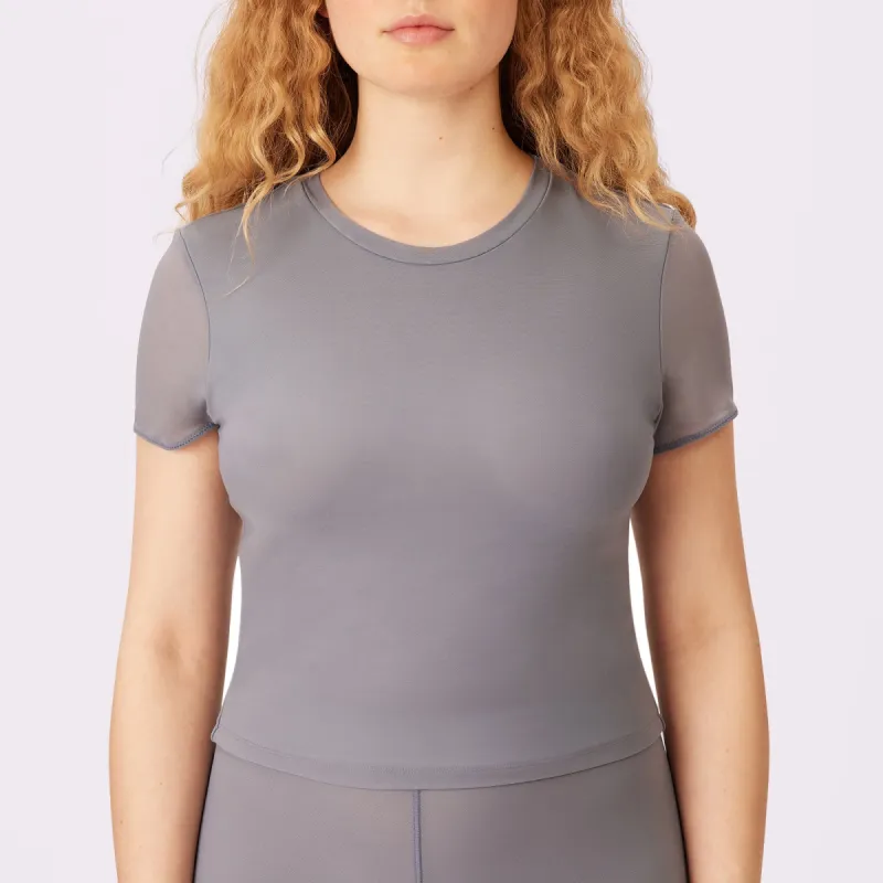 Day to Night Crop Tee | Silky Mesh | Archive ( Steam) sold by Parade