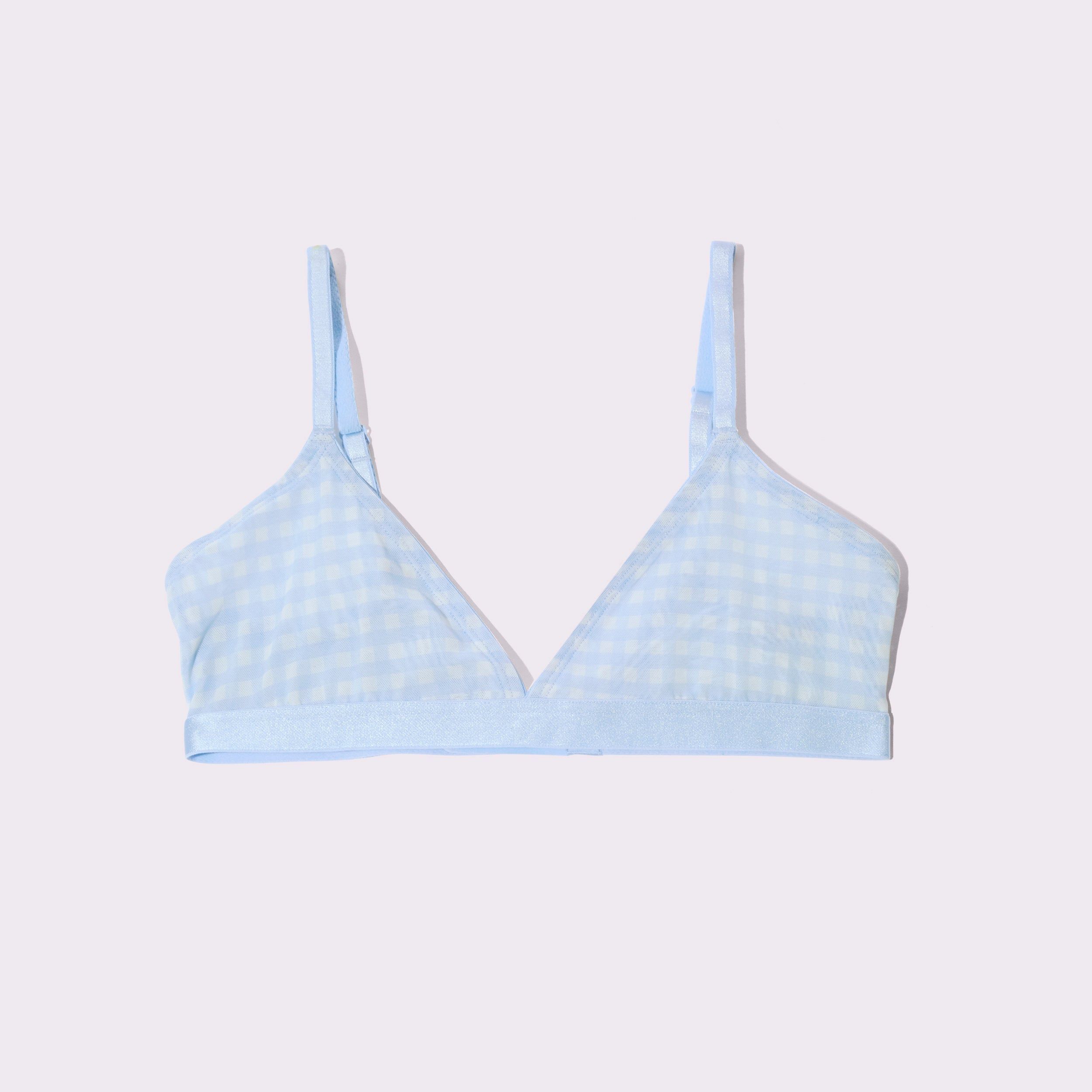 3+ Triangle Bralette | Silky Mesh | Archive (Tide Pool Gingham) sold by Parade