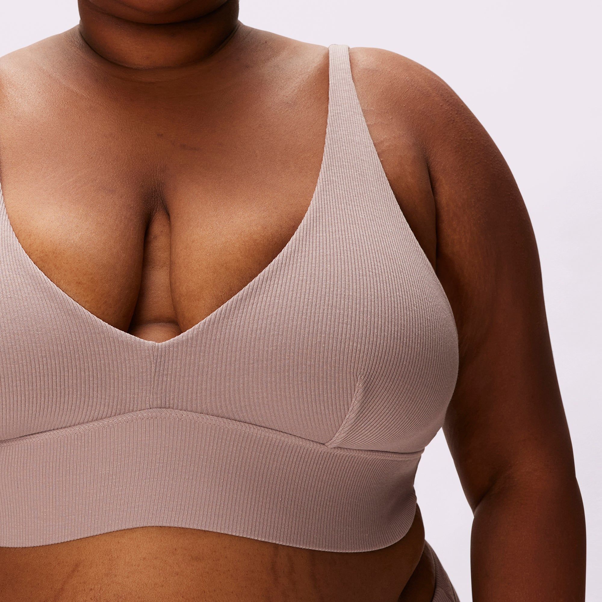 Lush Sculpt Plunge Longline Bralette | Lush Rib | Archive (Sandcastle) sold by Parade product image thumbnail 3