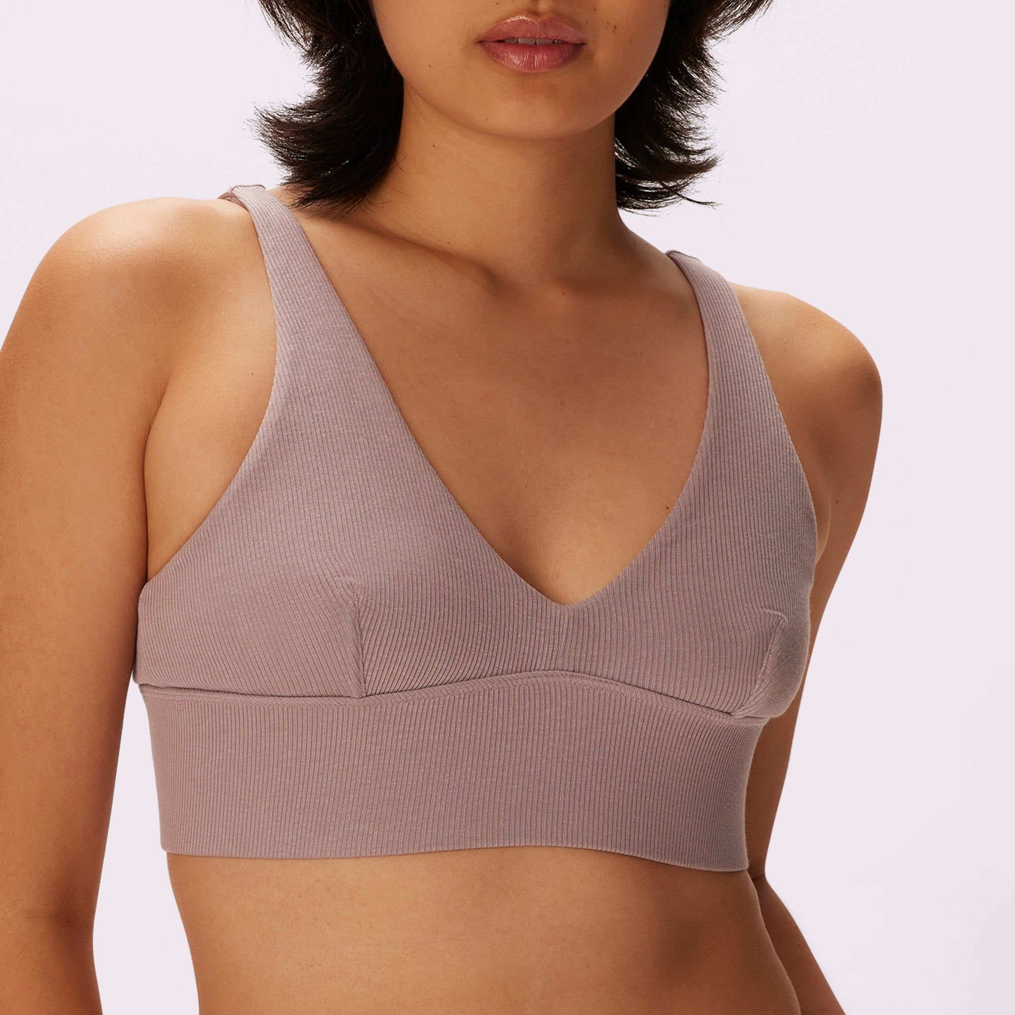 Lush Sculpt Plunge Longline Bralette | Lush Rib | Archive (Sandcastle) sold by Parade