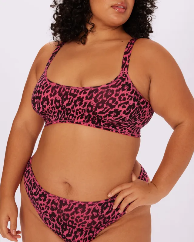 Betsey Johnson Vintage Soft Scoop Bralette | New:Cotton | Archive (Electric Leopard) sold by Parade