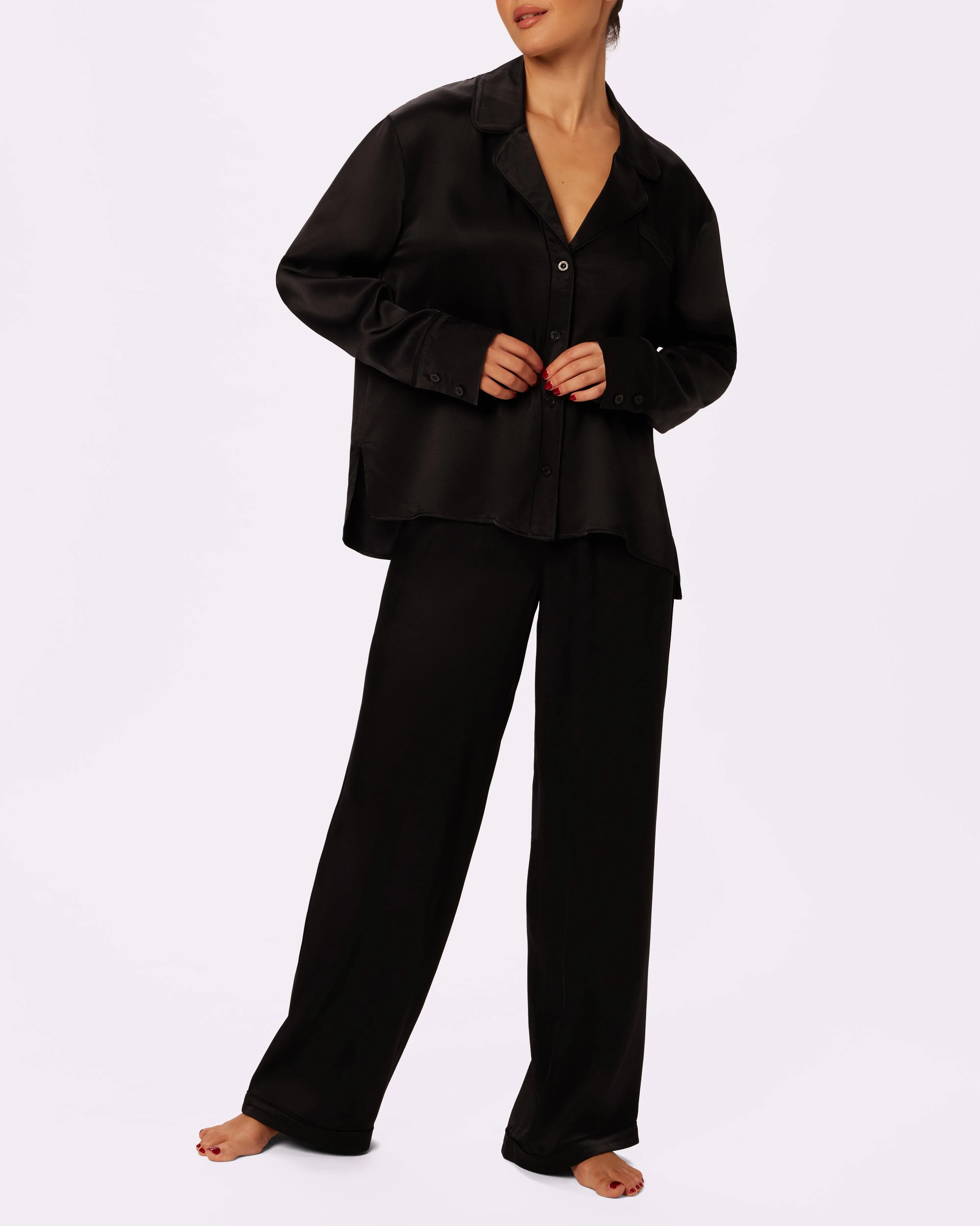 Luxe Dreams Long Sleeve Button Up | Plush Satin | Archive (Eightball) sold by Parade product image thumbnail 4