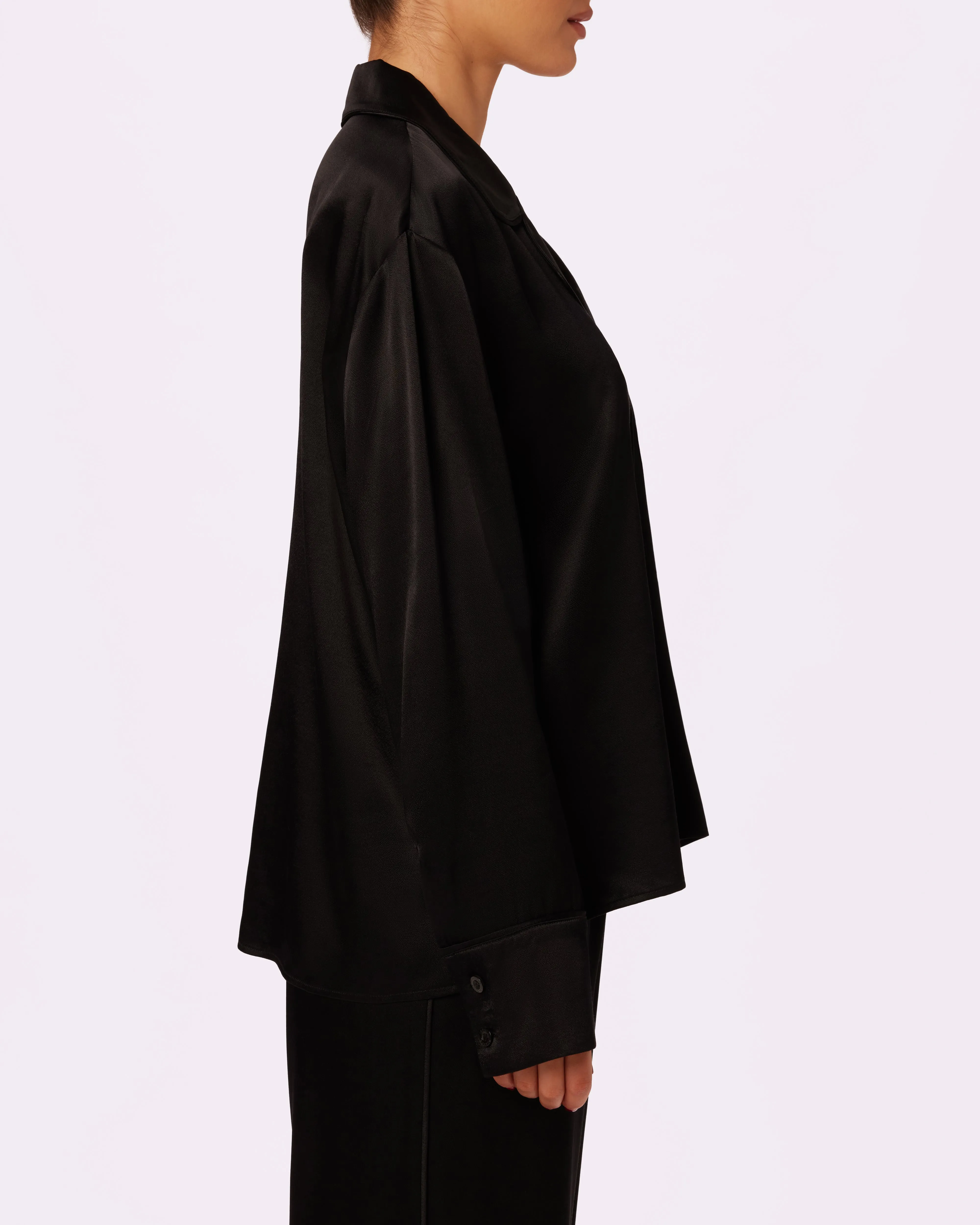 Luxe Dreams Long Sleeve Button Up | Plush Satin | Archive (Eightball) sold by Parade product image thumbnail 2