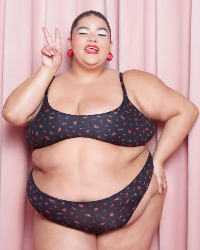 Betsey Johnson Vintage Soft Scoop Bralette | New:Cotton (Rosebud) sold by Parade