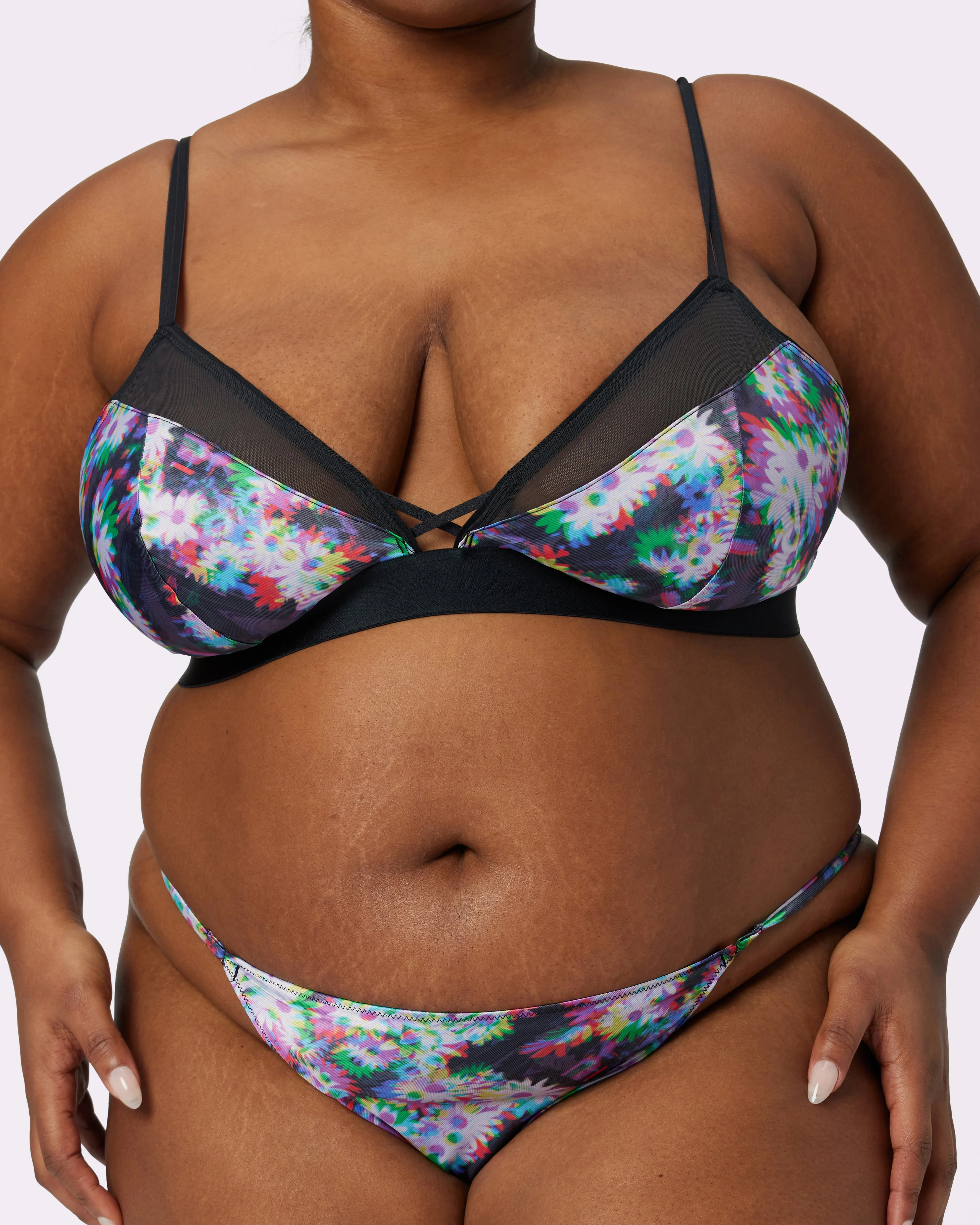 Sheer Radiance Triangle Bralette | Glow Satin | Archive (Technobloom) sold by Parade product image thumbnail 4