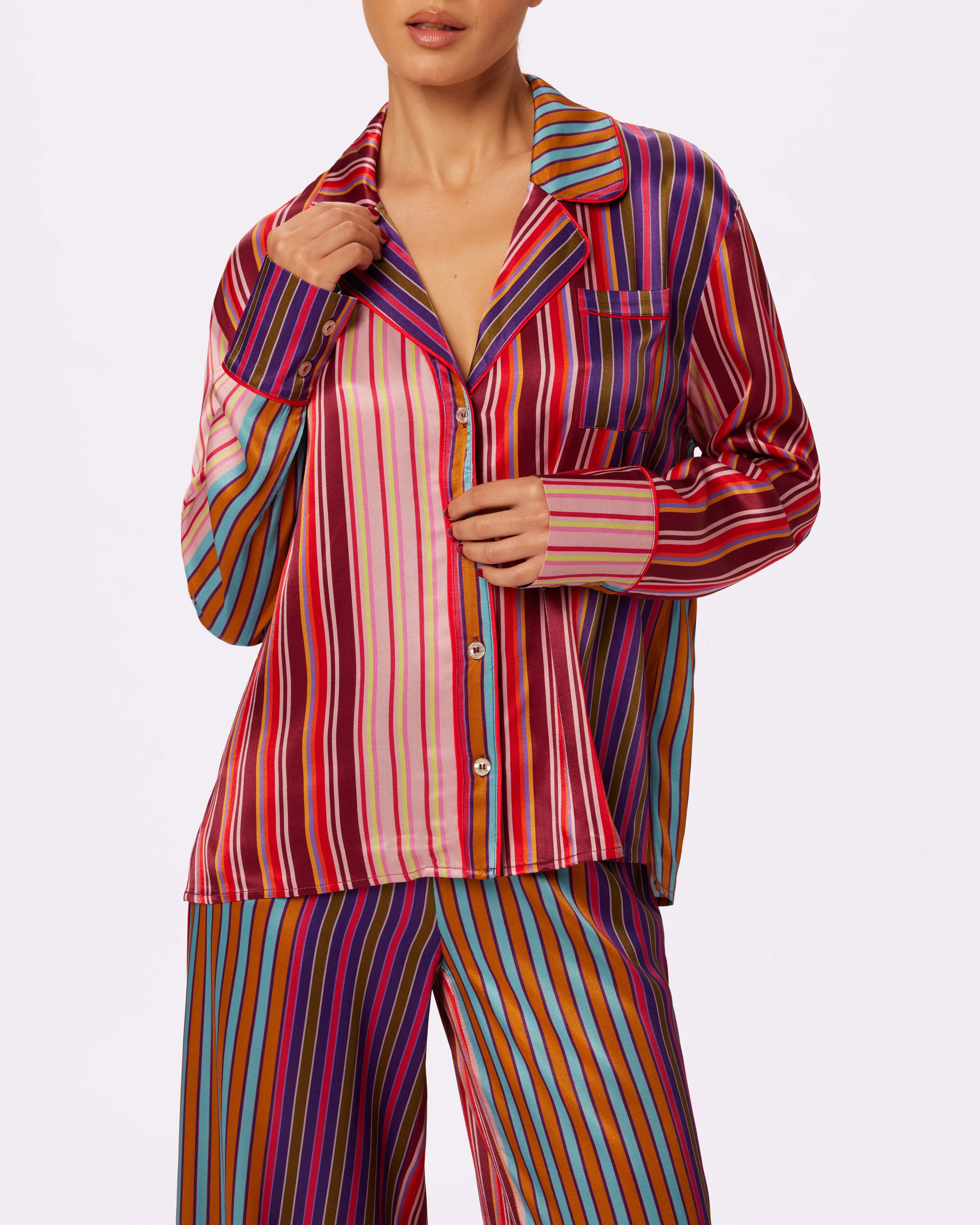 Luxe Dreams Long Sleeve Button Up | Plush Satin | Archive (Hotel Parade) sold by Parade product image thumbnail 2