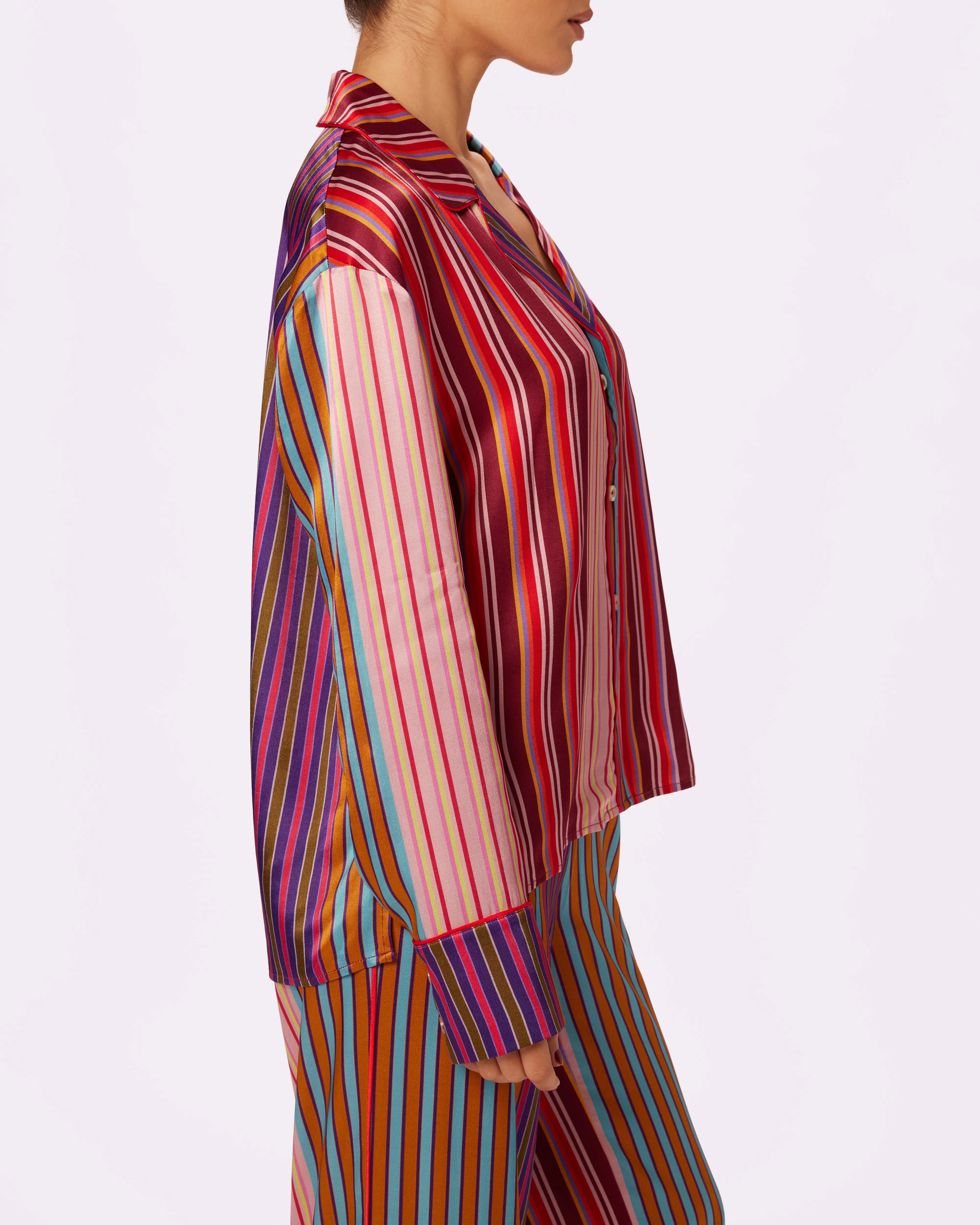 Luxe Dreams Long Sleeve Button Up | Plush Satin | Archive (Hotel Parade) sold by Parade product image thumbnail 4