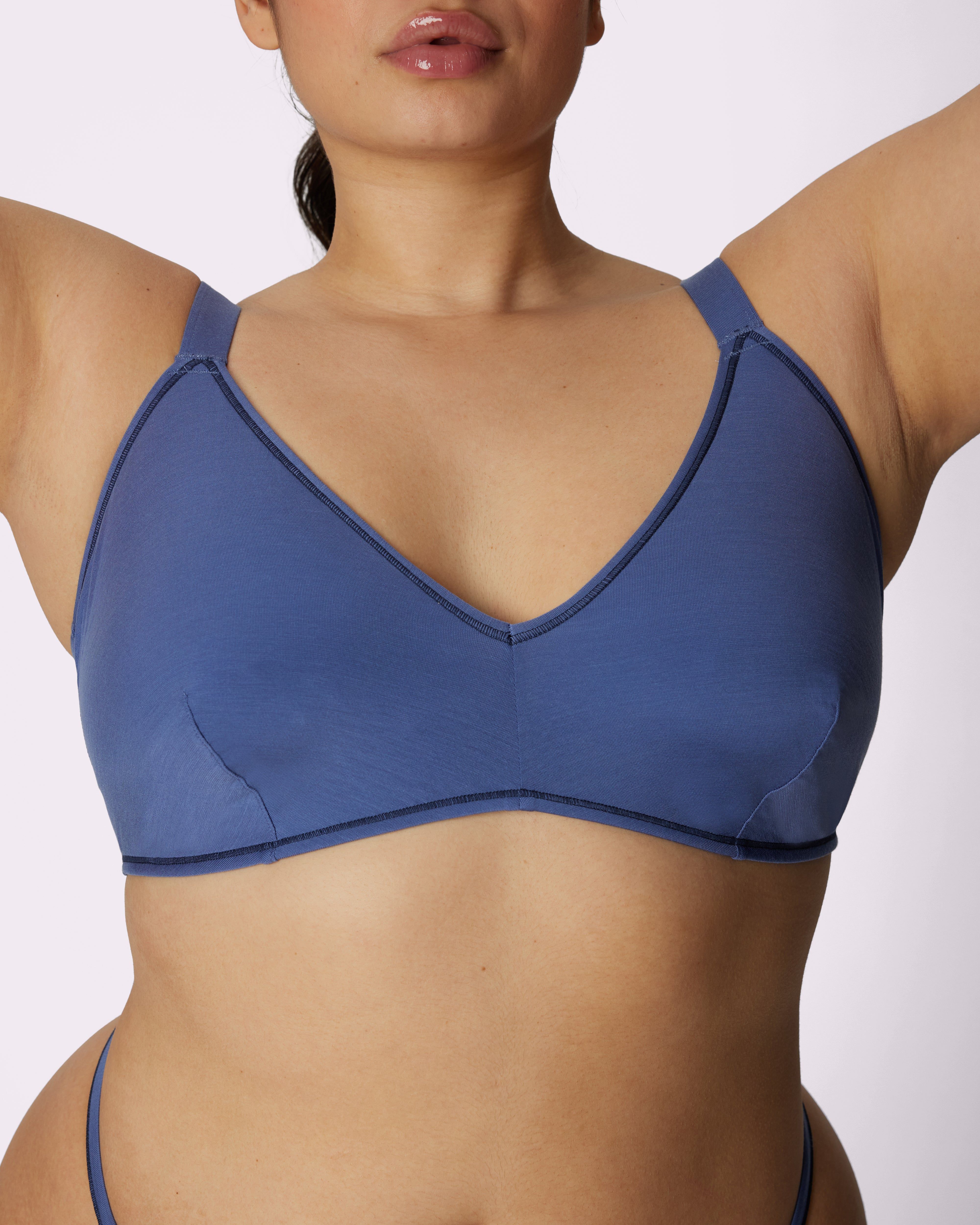 Vintage Soft Triangle Bralette | New:Cotton (Dew Drop) sold by Parade