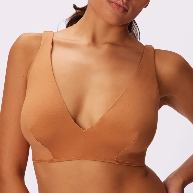 Plunge Bralette | New:Cotton | Archive (Toast) sold by Parade