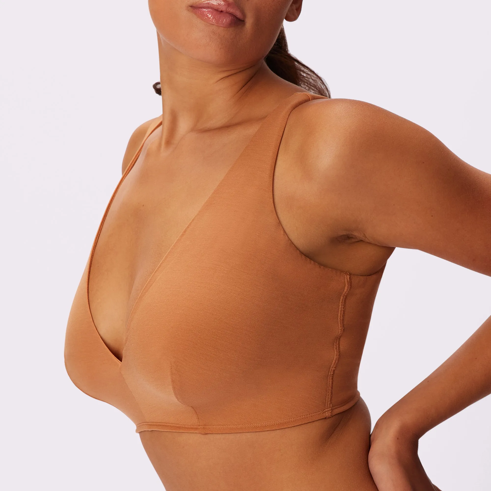 Plunge Bralette | New:Cotton | Archive (Toast) sold by Parade product image thumbnail 2